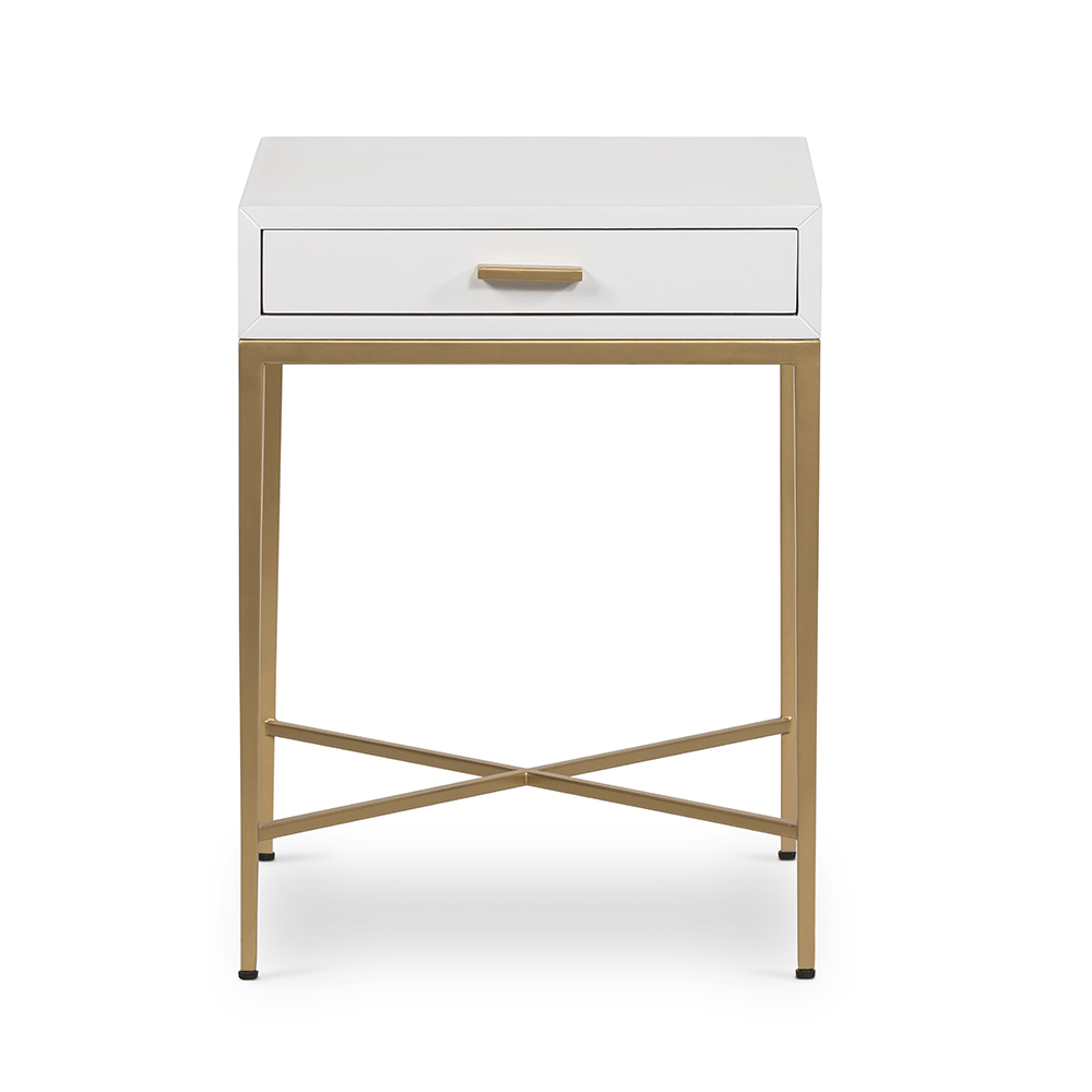 D.I Designs Berkeley End Table - White Nicholas John Interiors