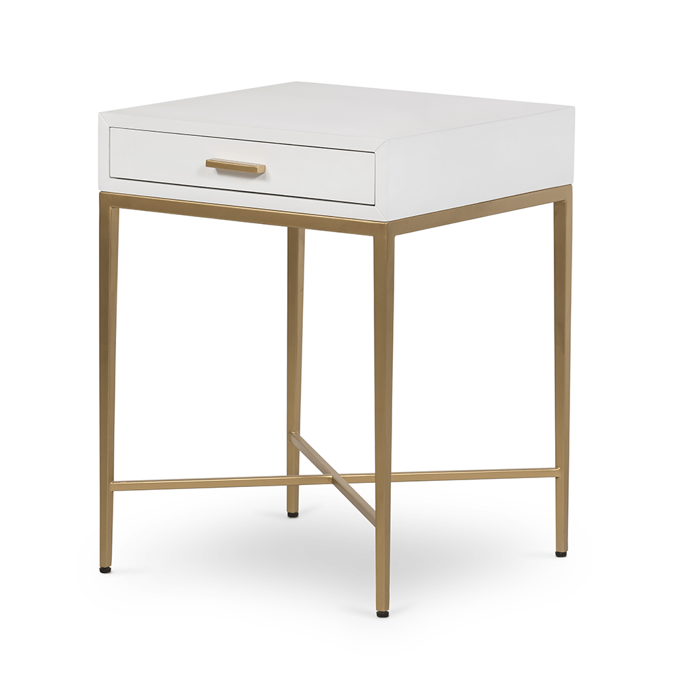 D.I Designs Berkeley End Table - White Nicholas John Interiors