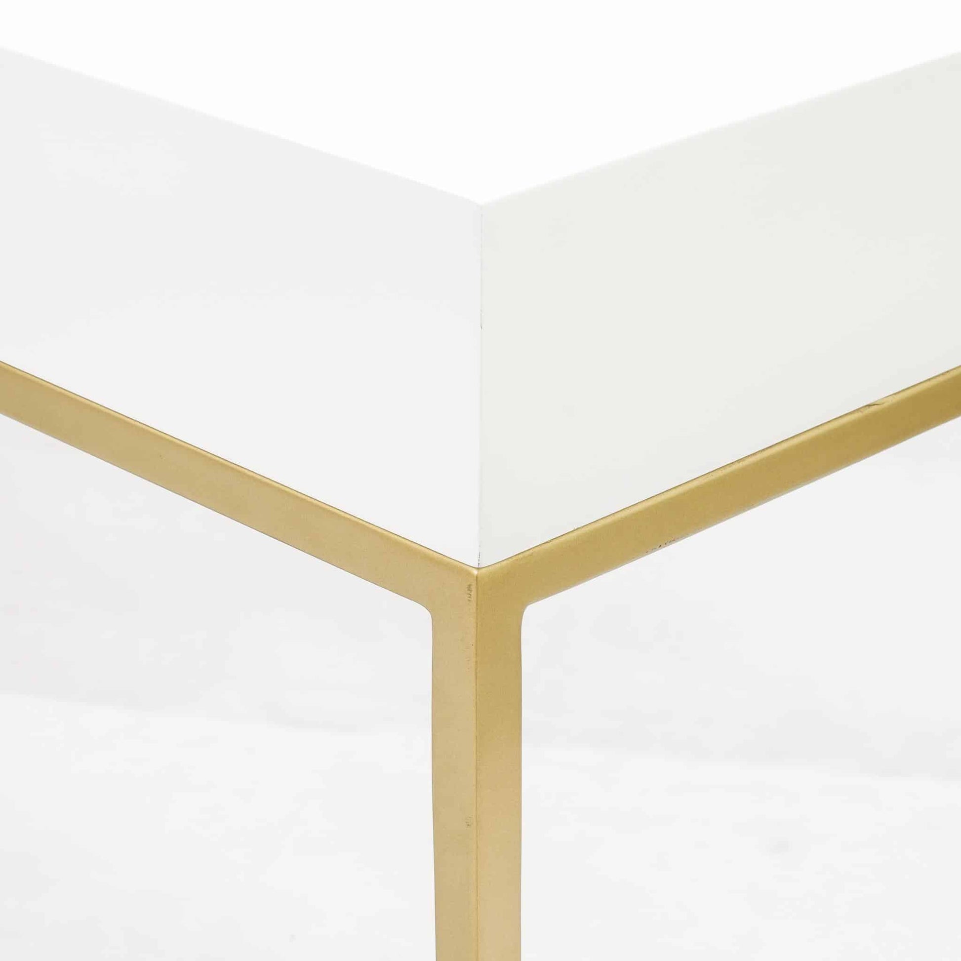 D.I Designs Berkeley End Table - White Nicholas John Interiors