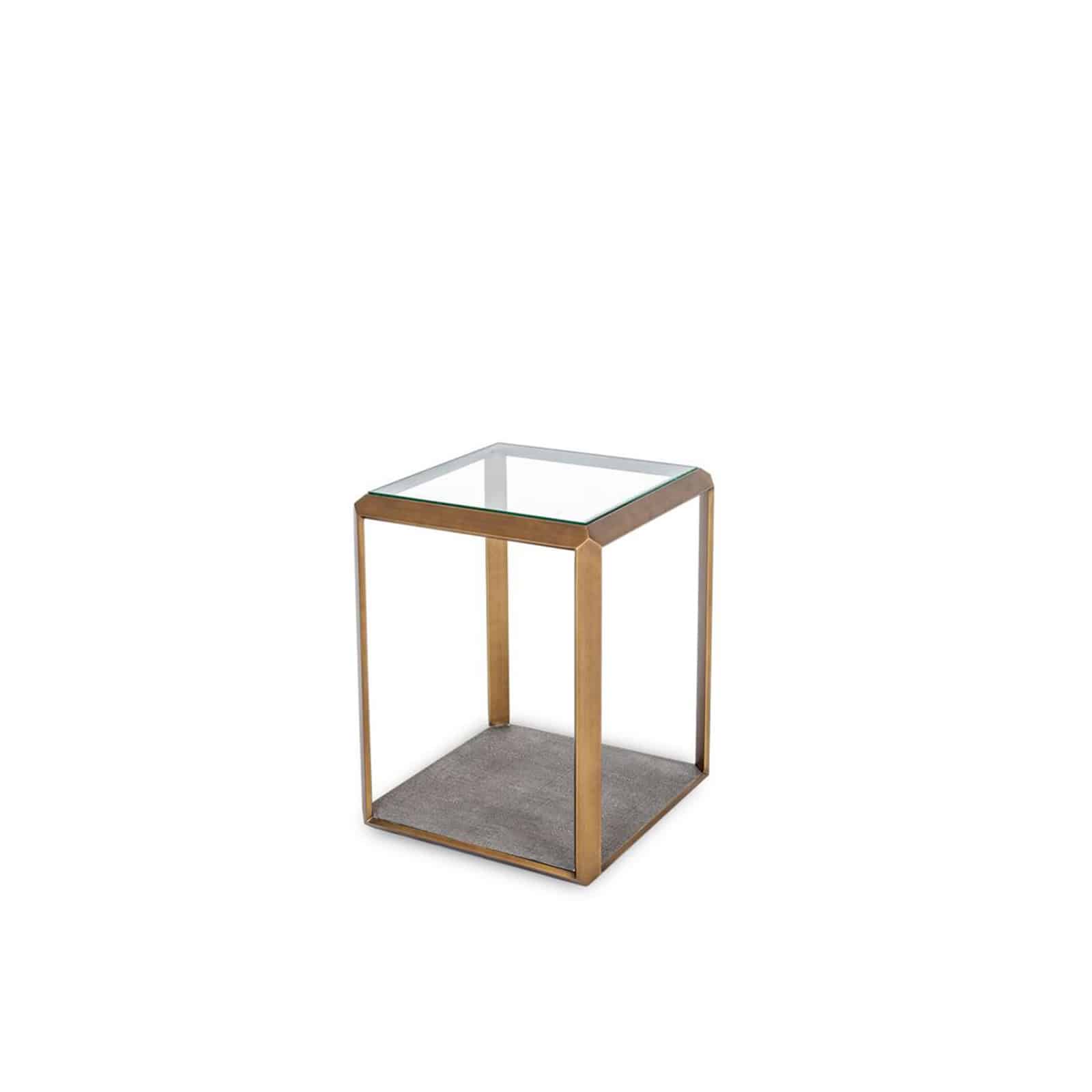 D.I Designs Elmley Glass Top End Table Nicholas John Interiors