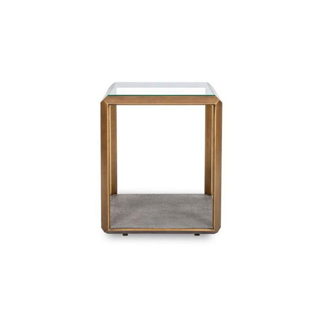 D.I Designs Elmley Glass Top End Table Nicholas John Interiors