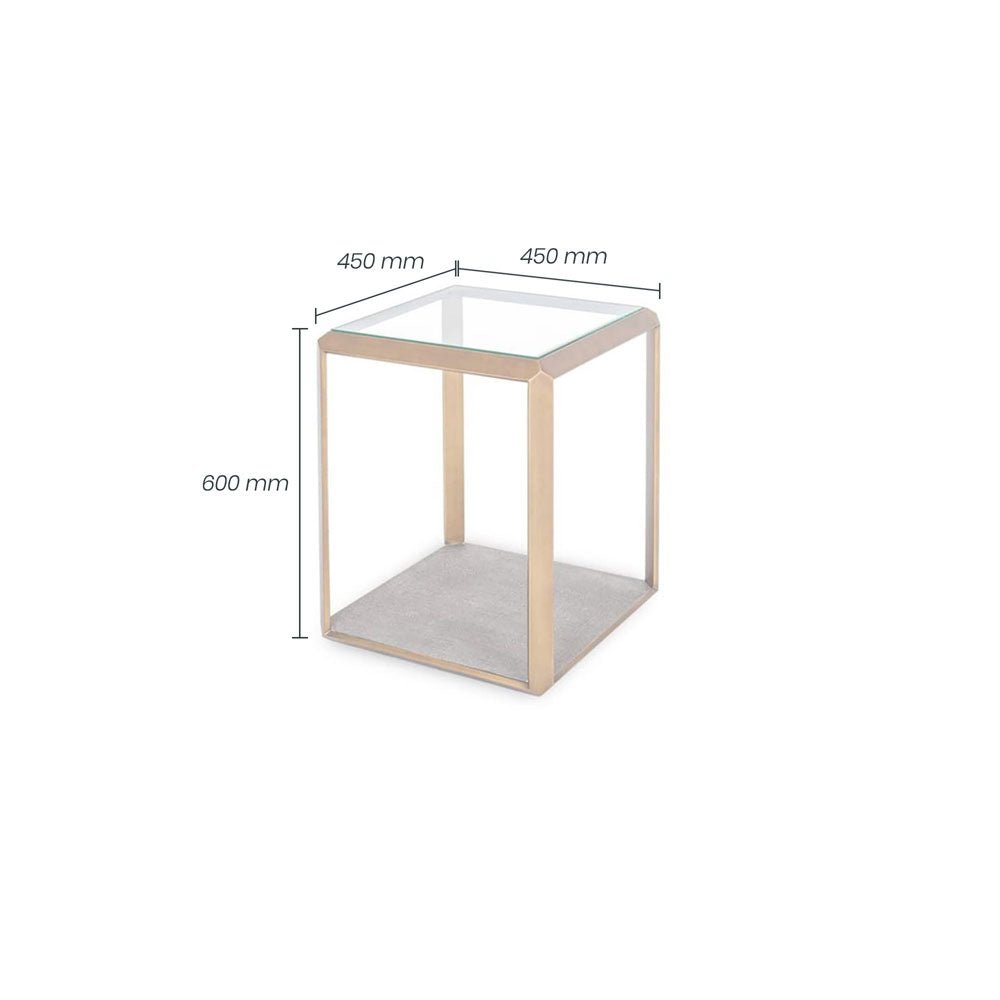 D.I Designs Elmley Glass Top End Table Nicholas John Interiors