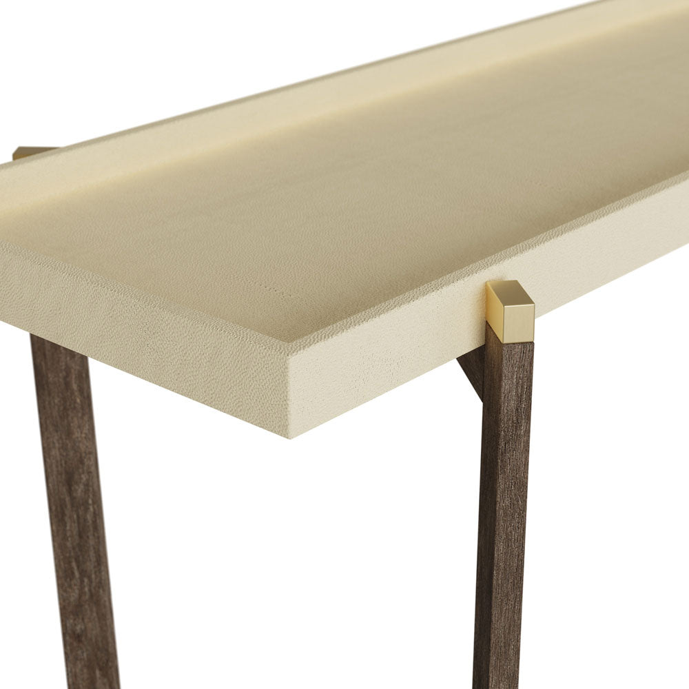 D.I Designs Hambledon Console - Cream Shagreen Nicholas John Interiors