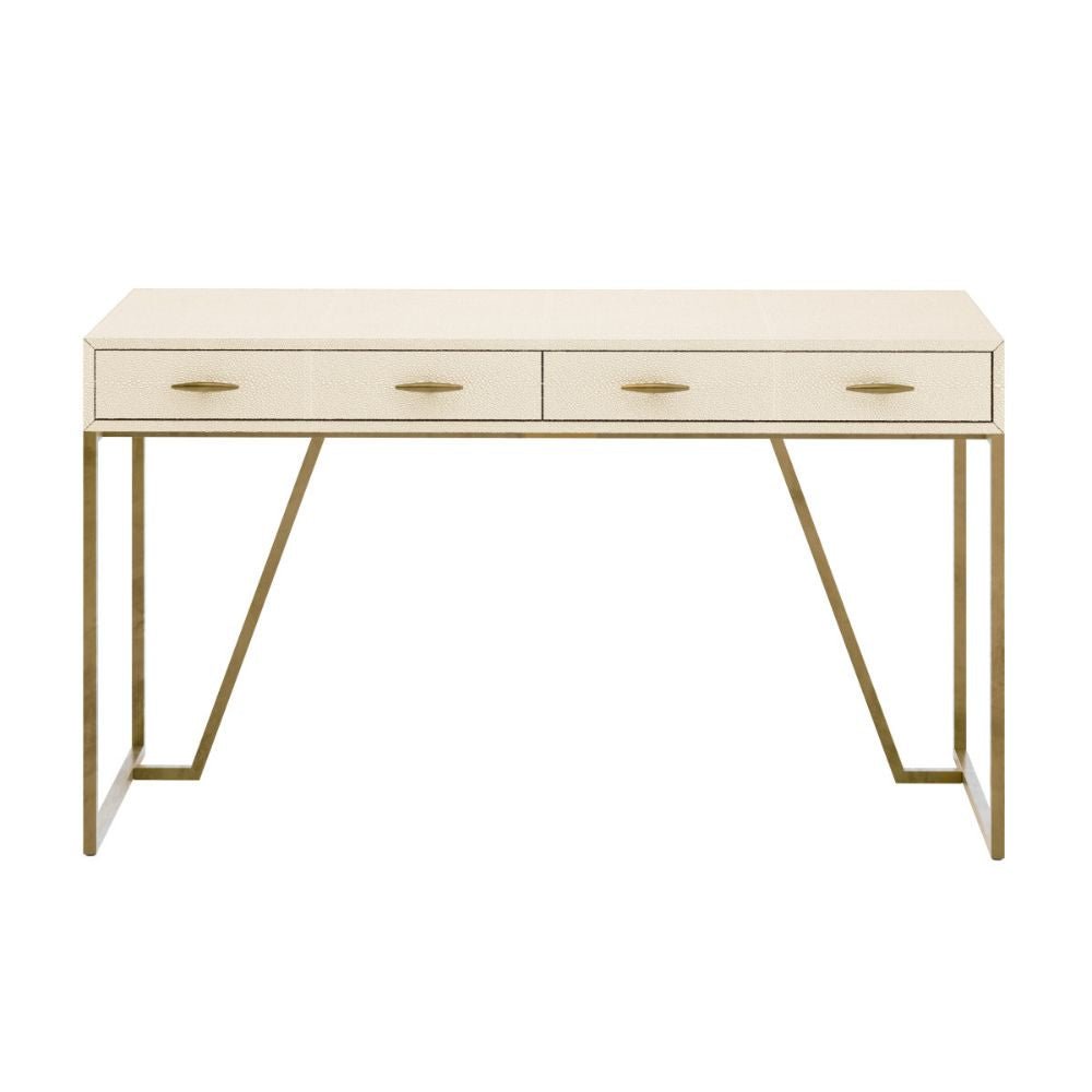 D.I Designs Hampton Desk in Ivory Shagreen Nicholas John Interiors