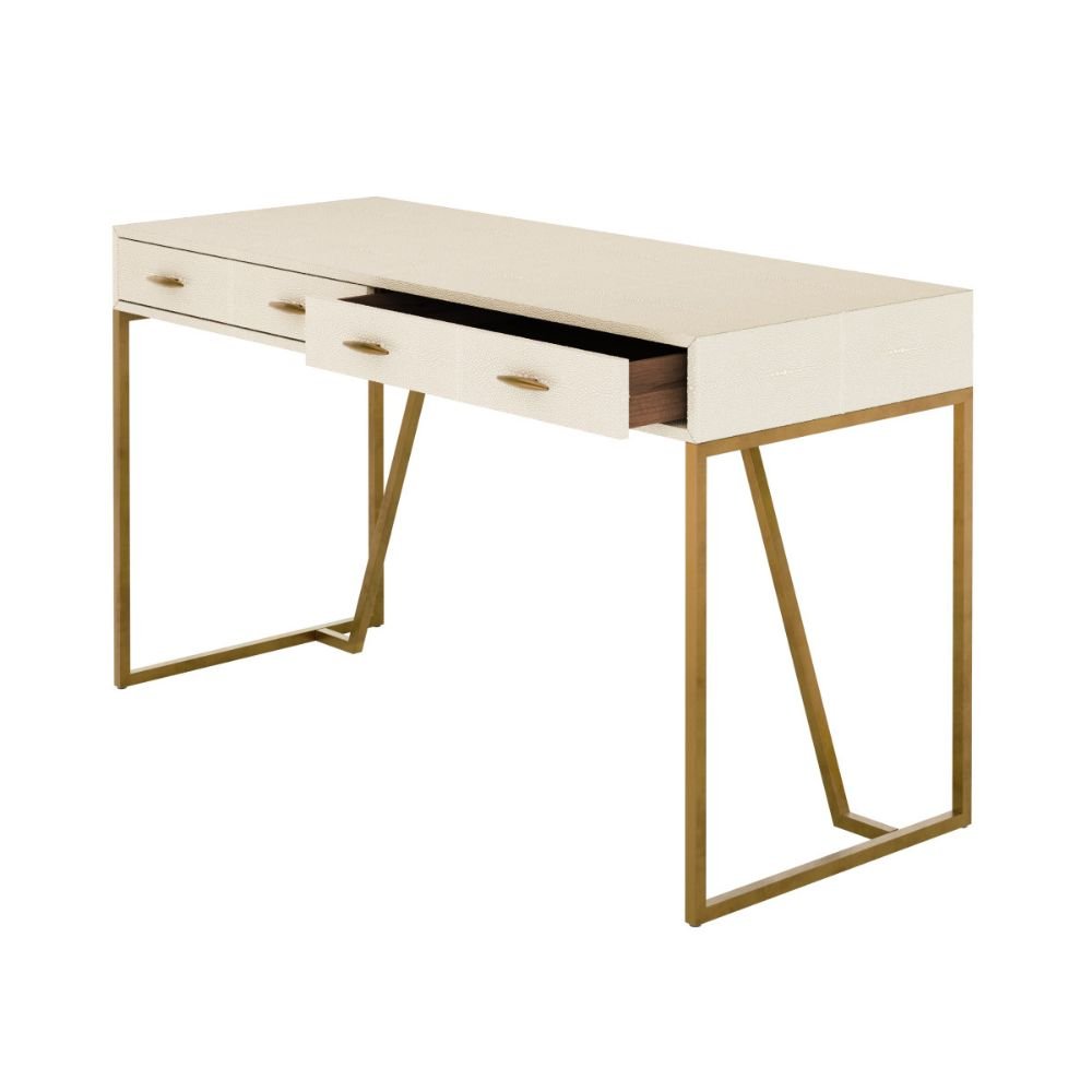 D.I Designs Hampton Desk in Ivory Shagreen Nicholas John Interiors