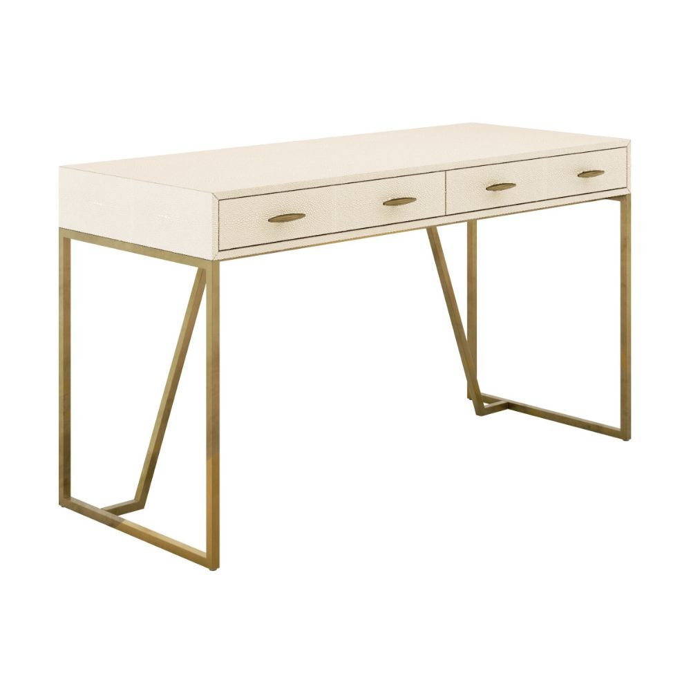 D.I Designs Hampton Desk in Ivory Shagreen Nicholas John Interiors