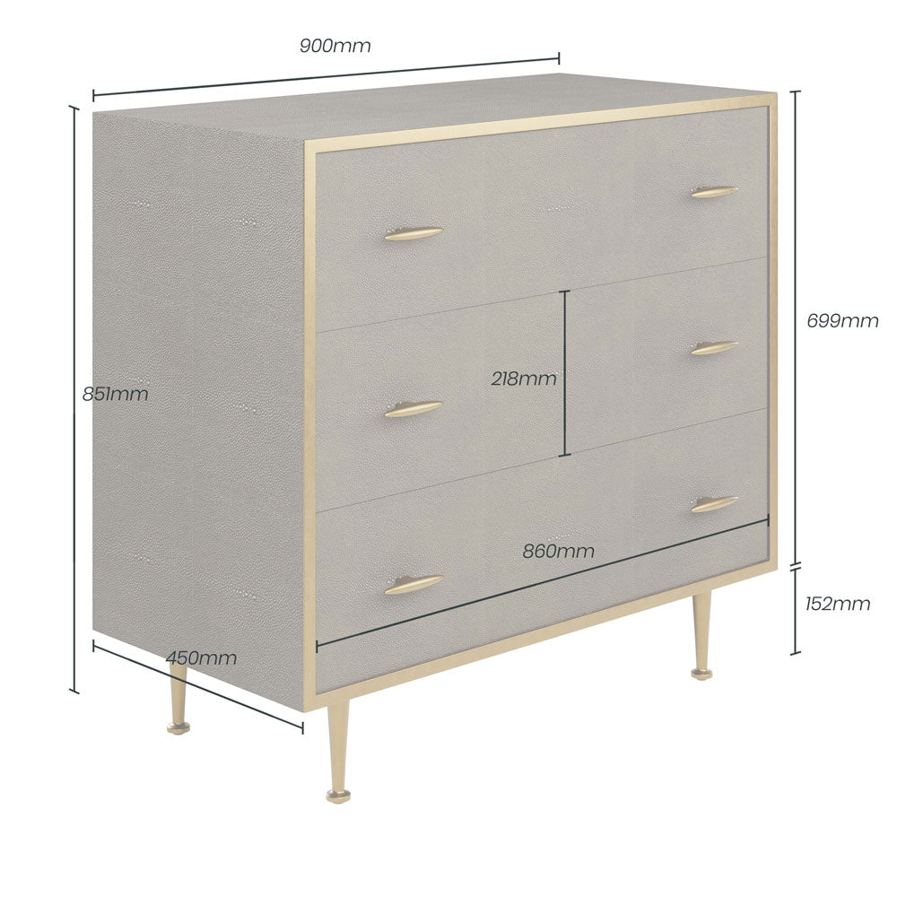 D.I Designs Hampton Grey Chest Of Drawers Nicholas John Interiors