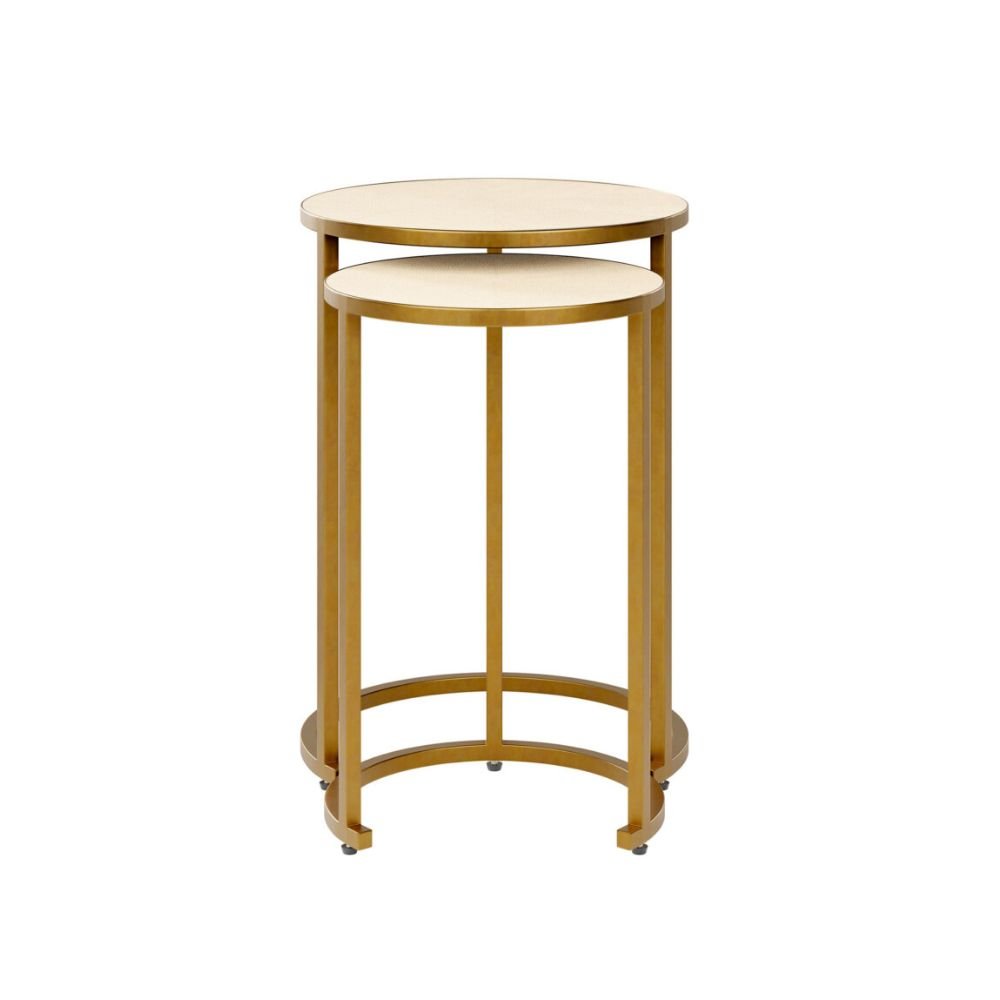 D.I Designs Hampton Nest Table Ivory Shagreen Nicholas John Interiors