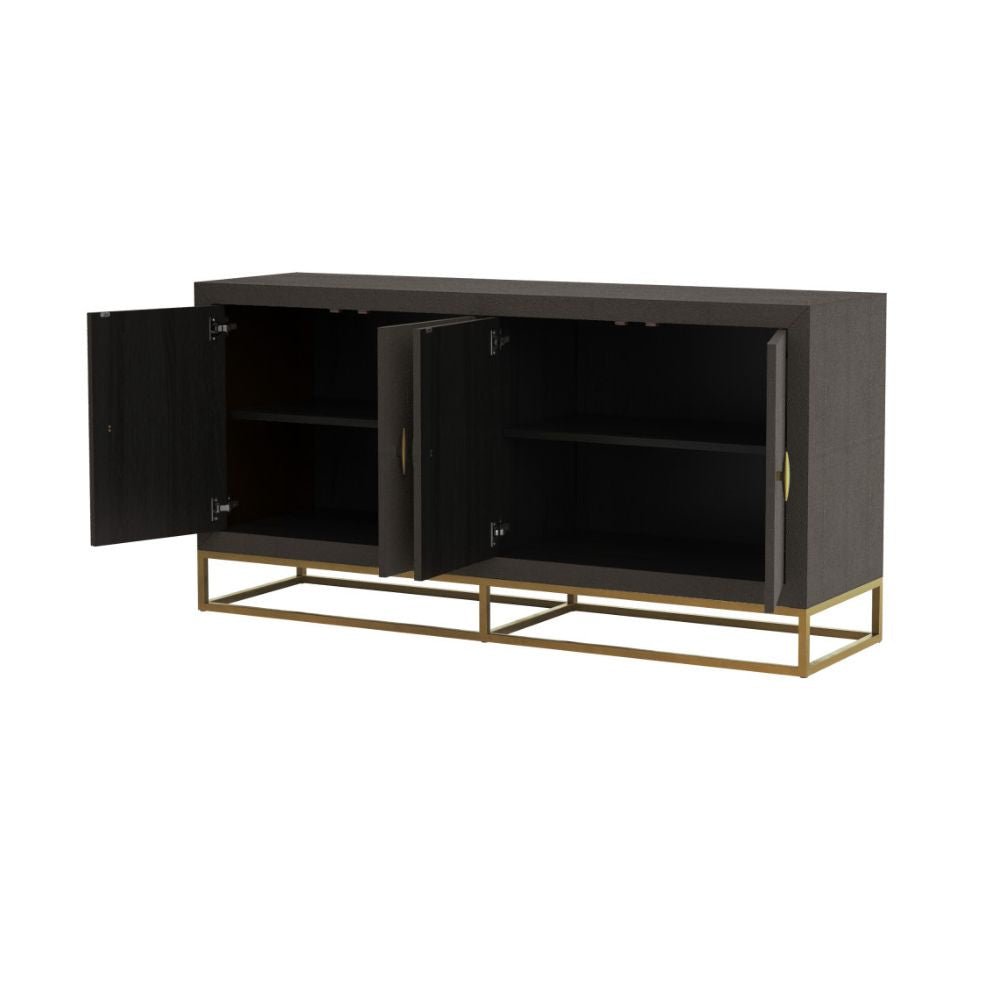 D.I Designs Hampton Sideboard in Brown Shagreen Nicholas John Interiors