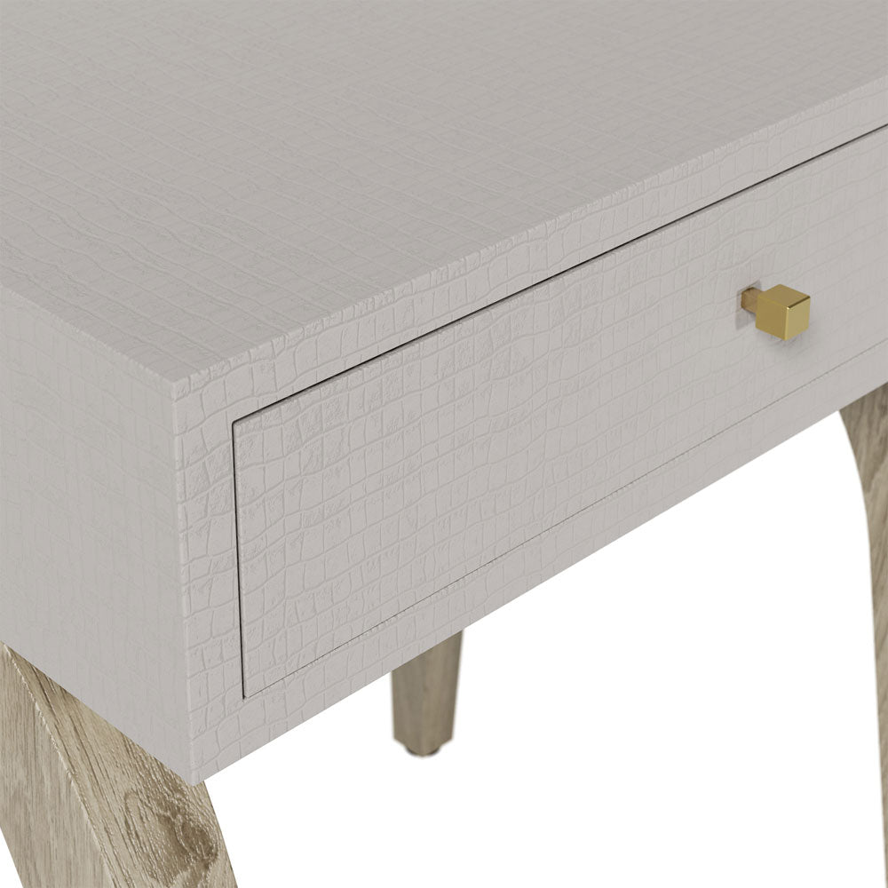 D.I Designs Laverstoke 1 Drawer Bedside Table in White Nicholas John Interiors