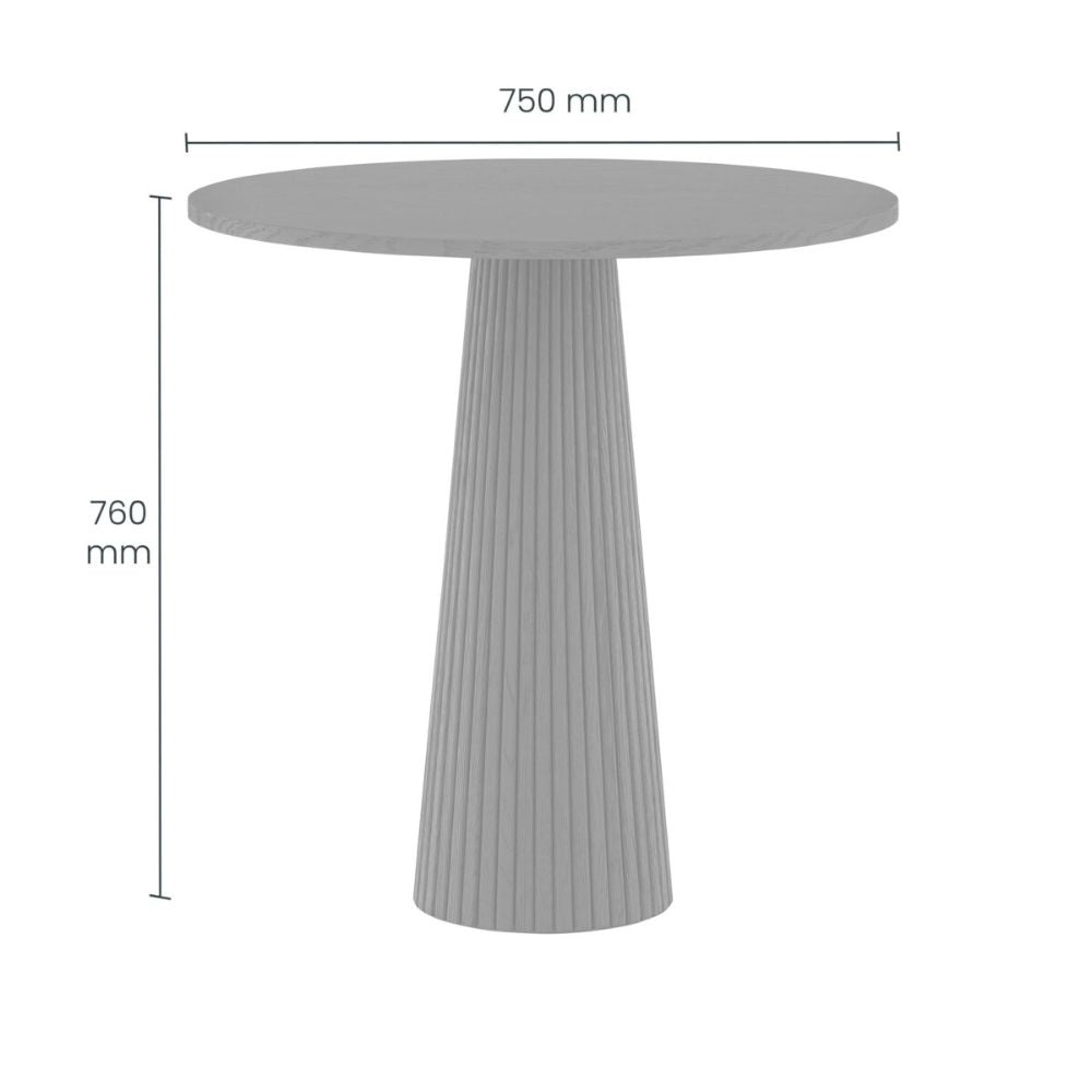 D.I Designs Leckford Ribbed Occasional Table in Black Oak Nicholas John Interiors