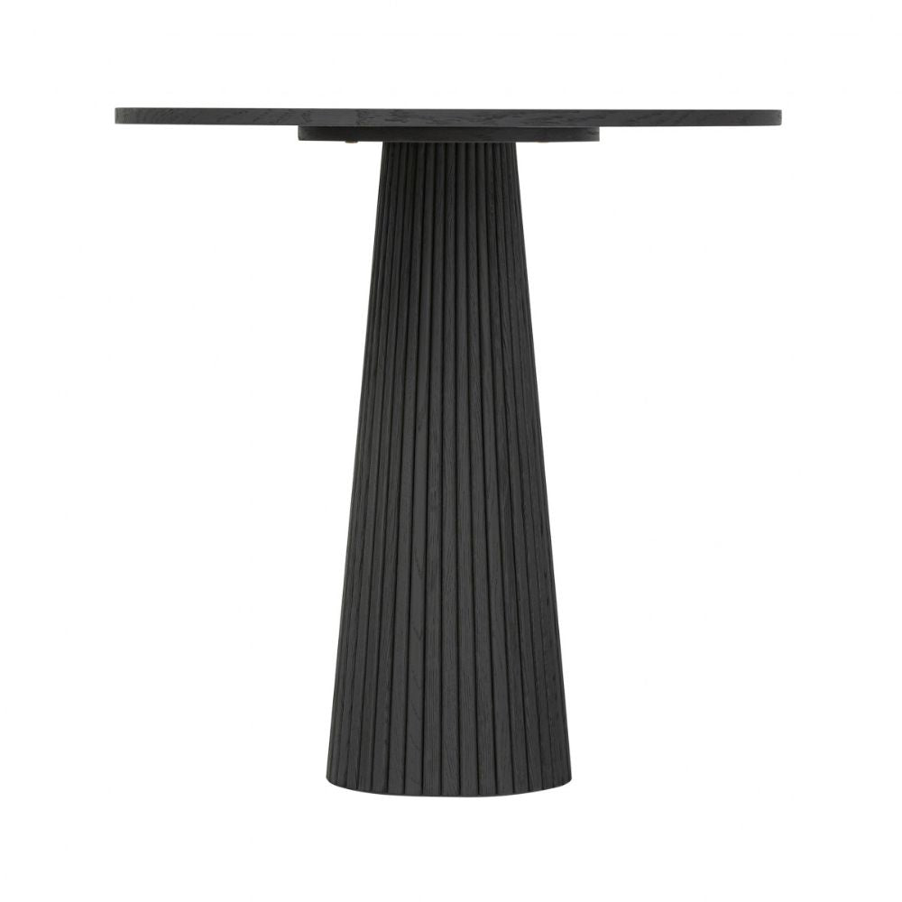 D.I Designs Leckford Ribbed Occasional Table in Black Oak Nicholas John Interiors