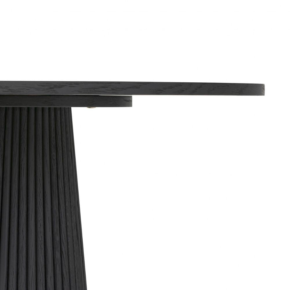 D.I Designs Leckford Ribbed Occasional Table in Black Oak Nicholas John Interiors