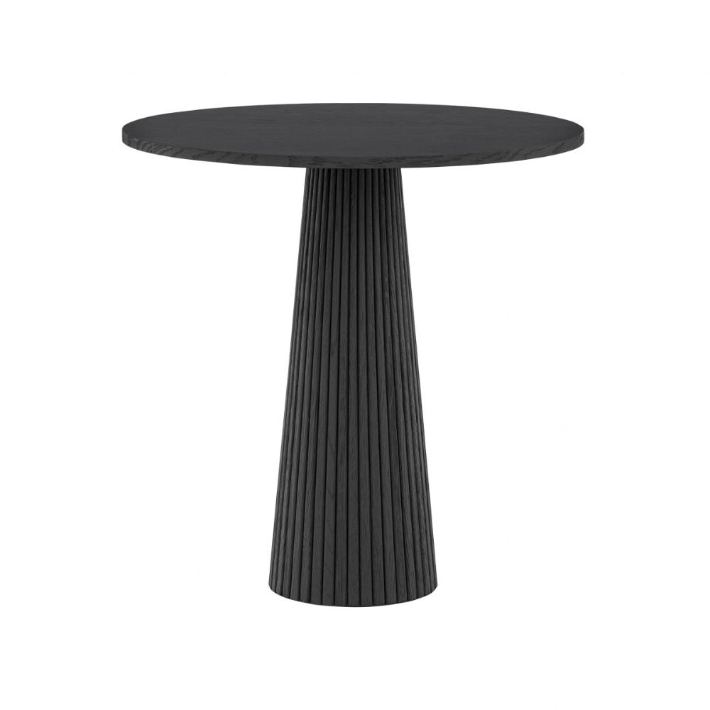 D.I Designs Leckford Ribbed Occasional Table in Black Oak Nicholas John Interiors