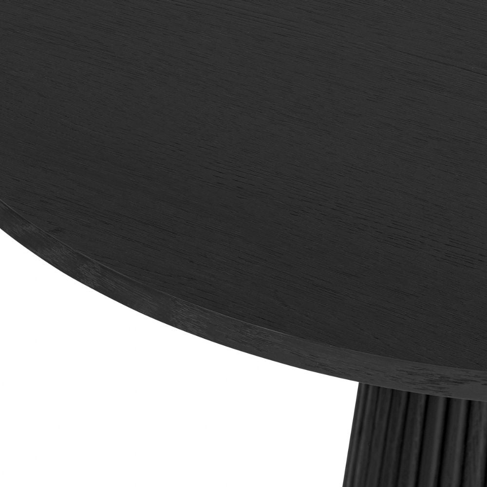 D.I Designs Leckford Ribbed Occasional Table in Black Oak Nicholas John Interiors