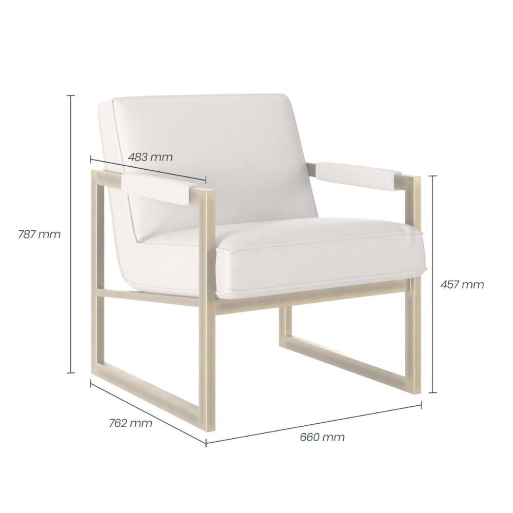 D.I Designs Mickleton Club Chair in Cream Nicholas John Interiors