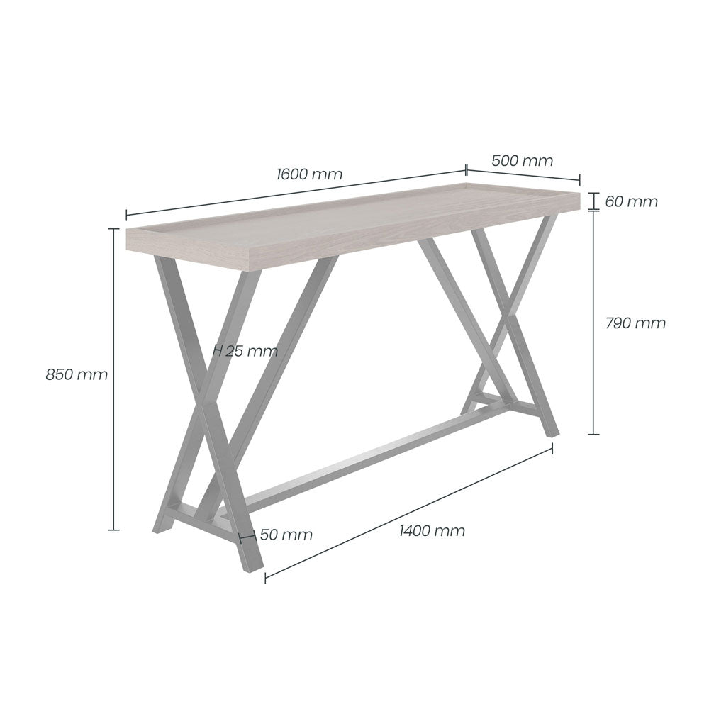 D.I Designs Pershore Aged Oak Console Table Nicholas John Interiors