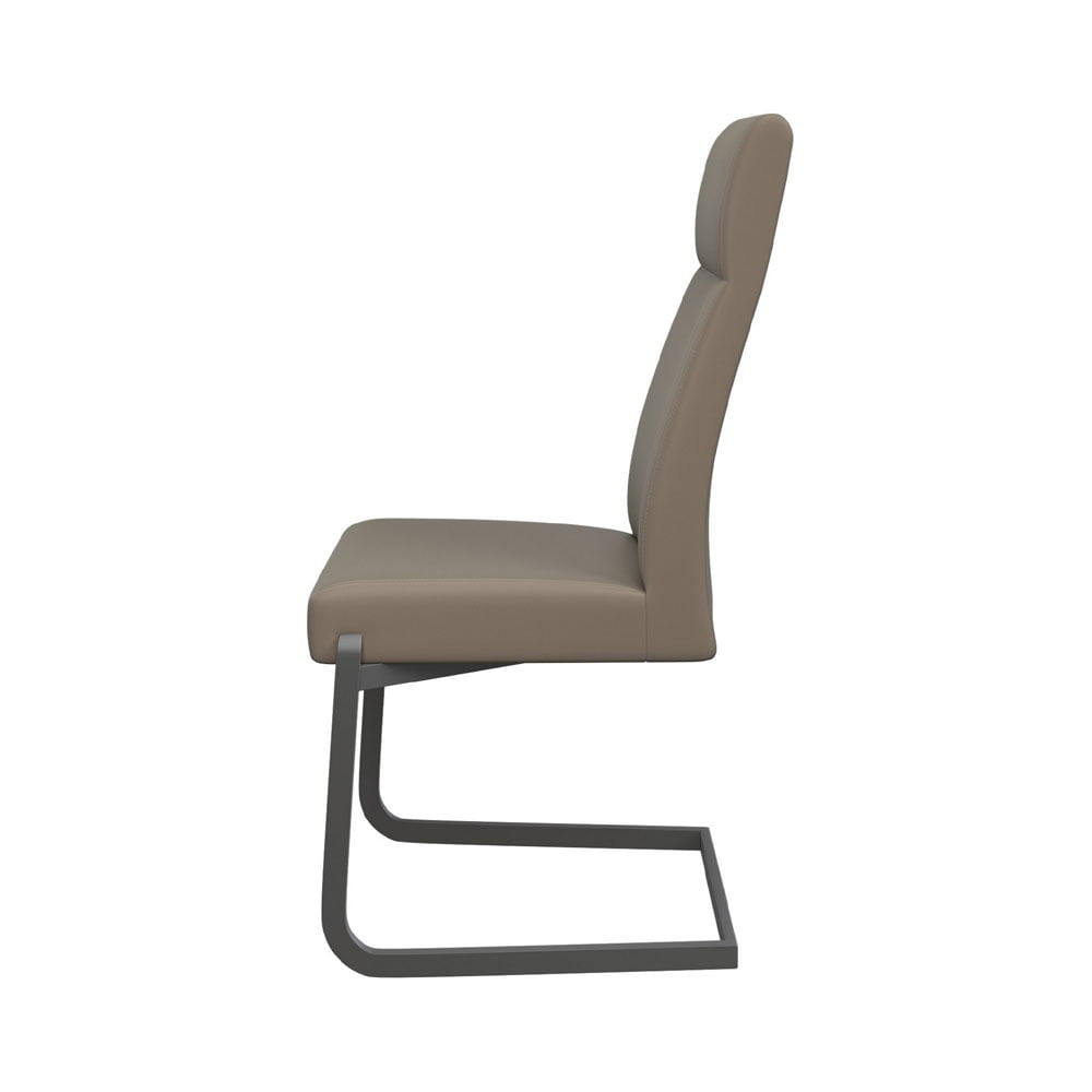 Diego Dining Chair in Taupe with Grey Frame Nicholas John Interiors