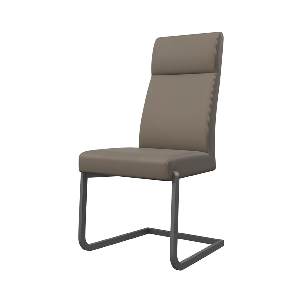 Diego Dining Chair in Taupe with Grey Frame Nicholas John Interiors