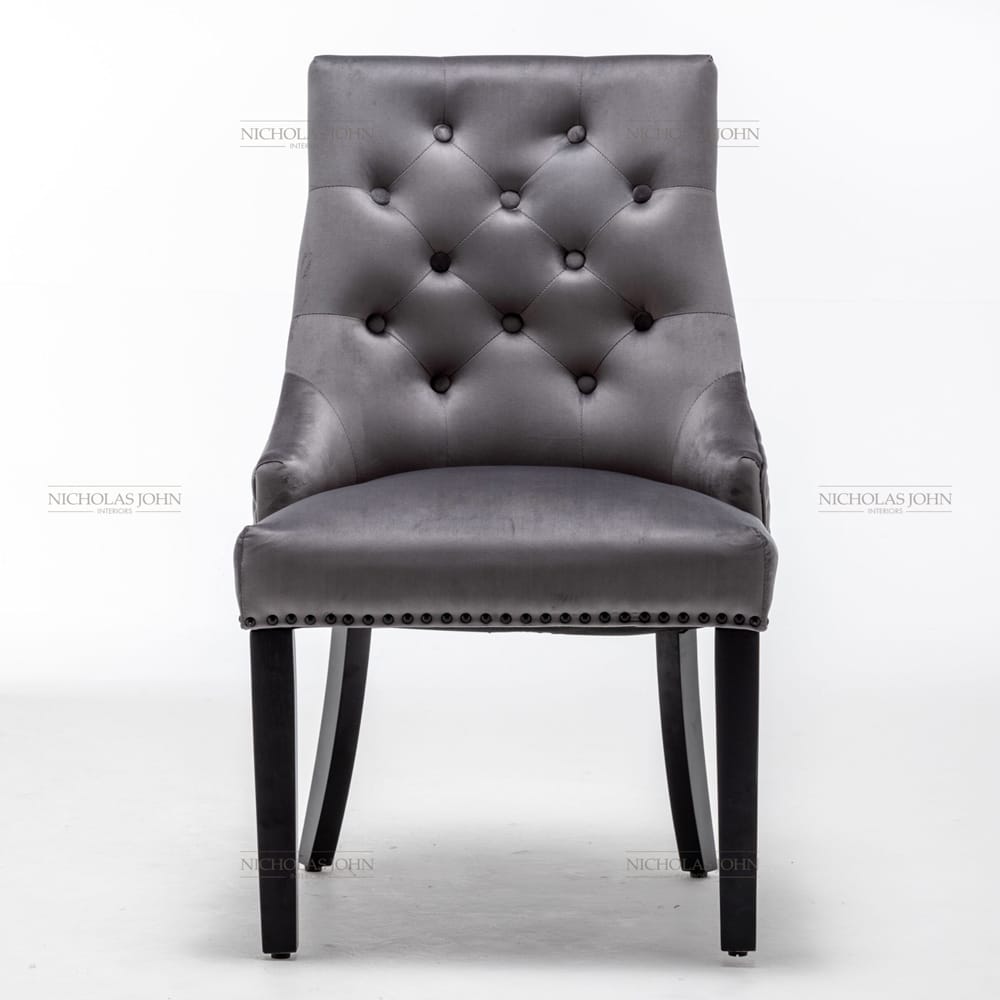 Eaton Dining Chair - Dark Grey (Pair) Nicholas John Interiors