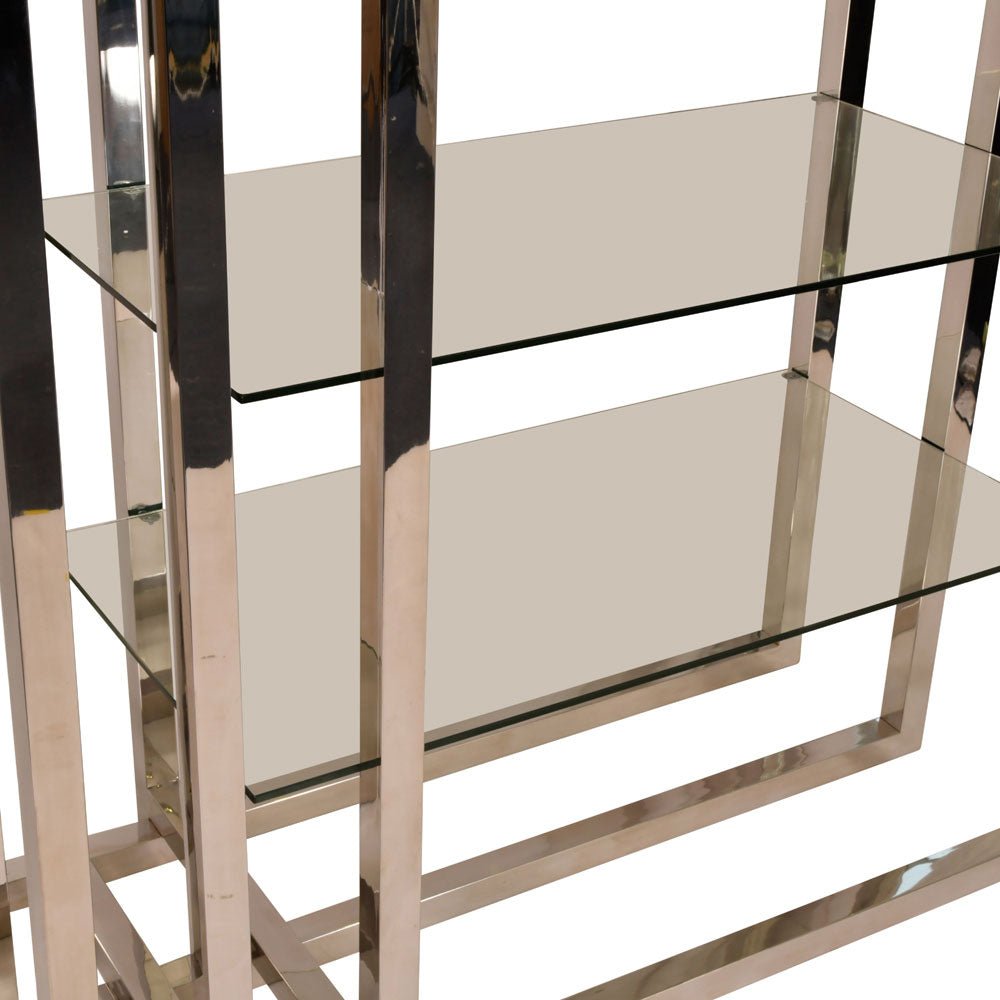 Fitzrovia Steel and Glass Display Unit Nicholas John Interiors