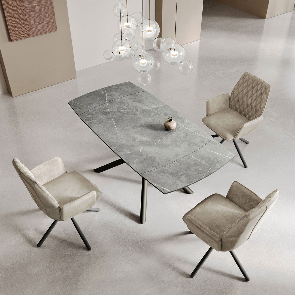 Giorgio Matte Ceramic Extending Dining Table 120 - 180cm Nicholas John Interiors