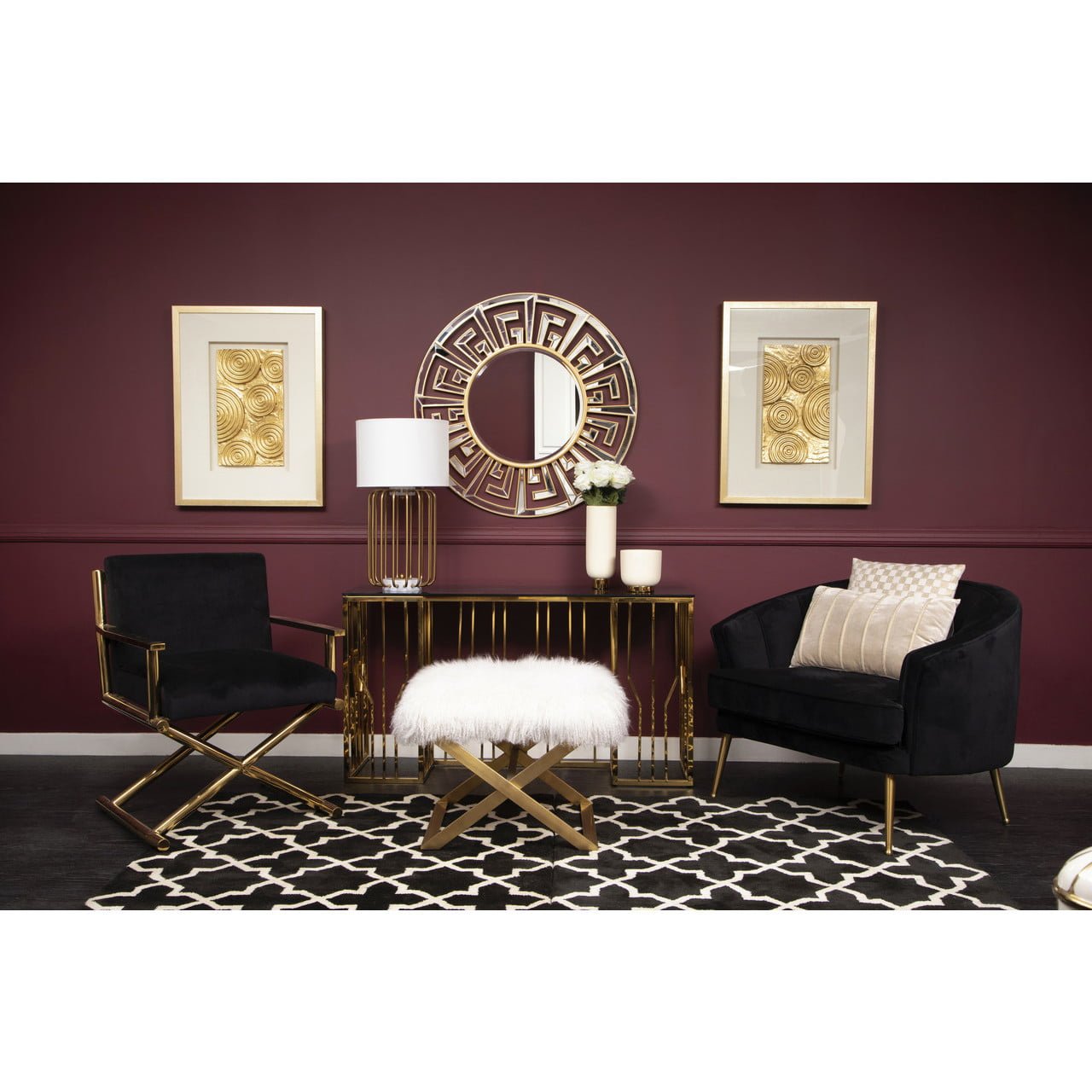 Hendle Black Velvet Chair Nicholas John Interiors