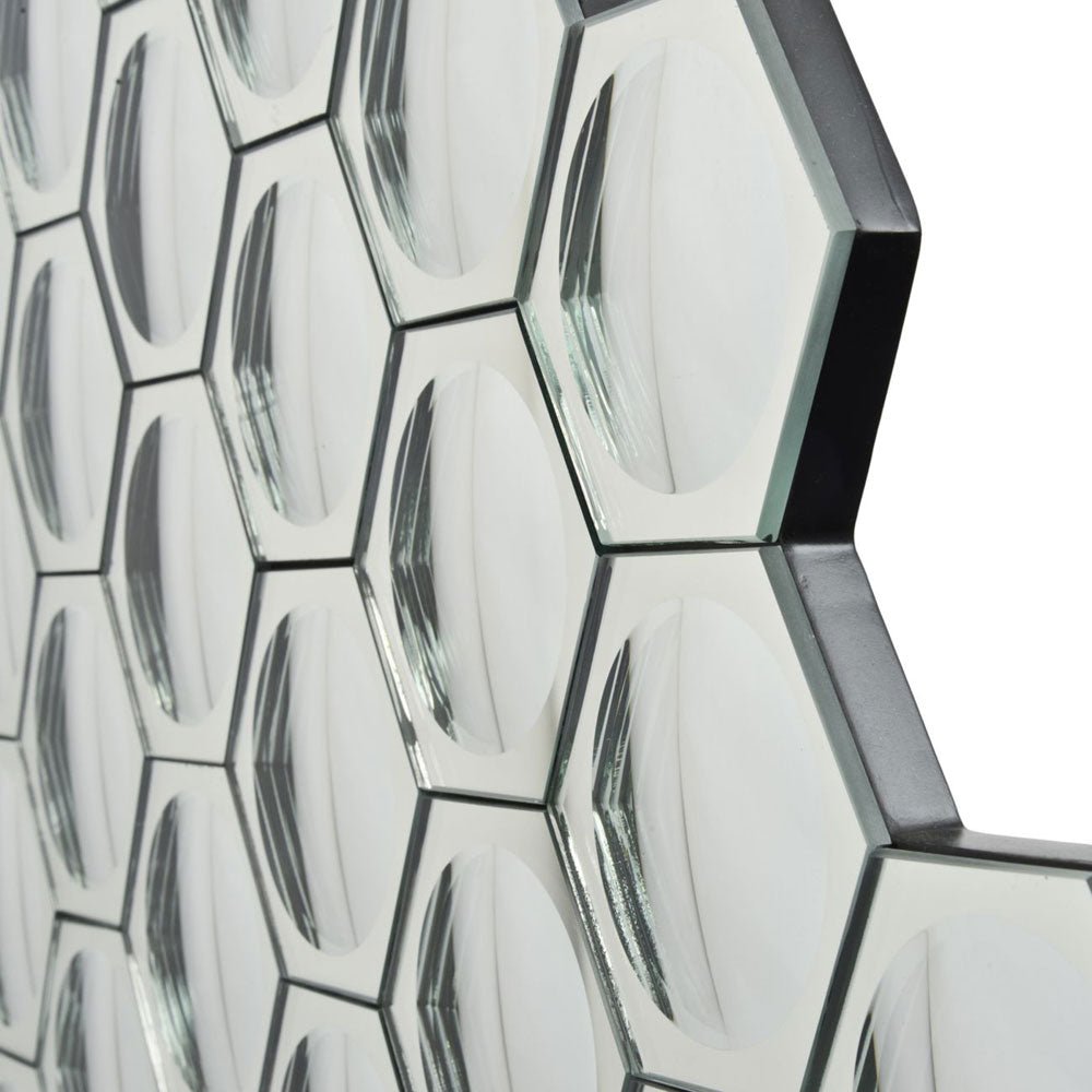 Hexagonal Honeycomb Convex Mirror Wall Art Nicholas John Interiors