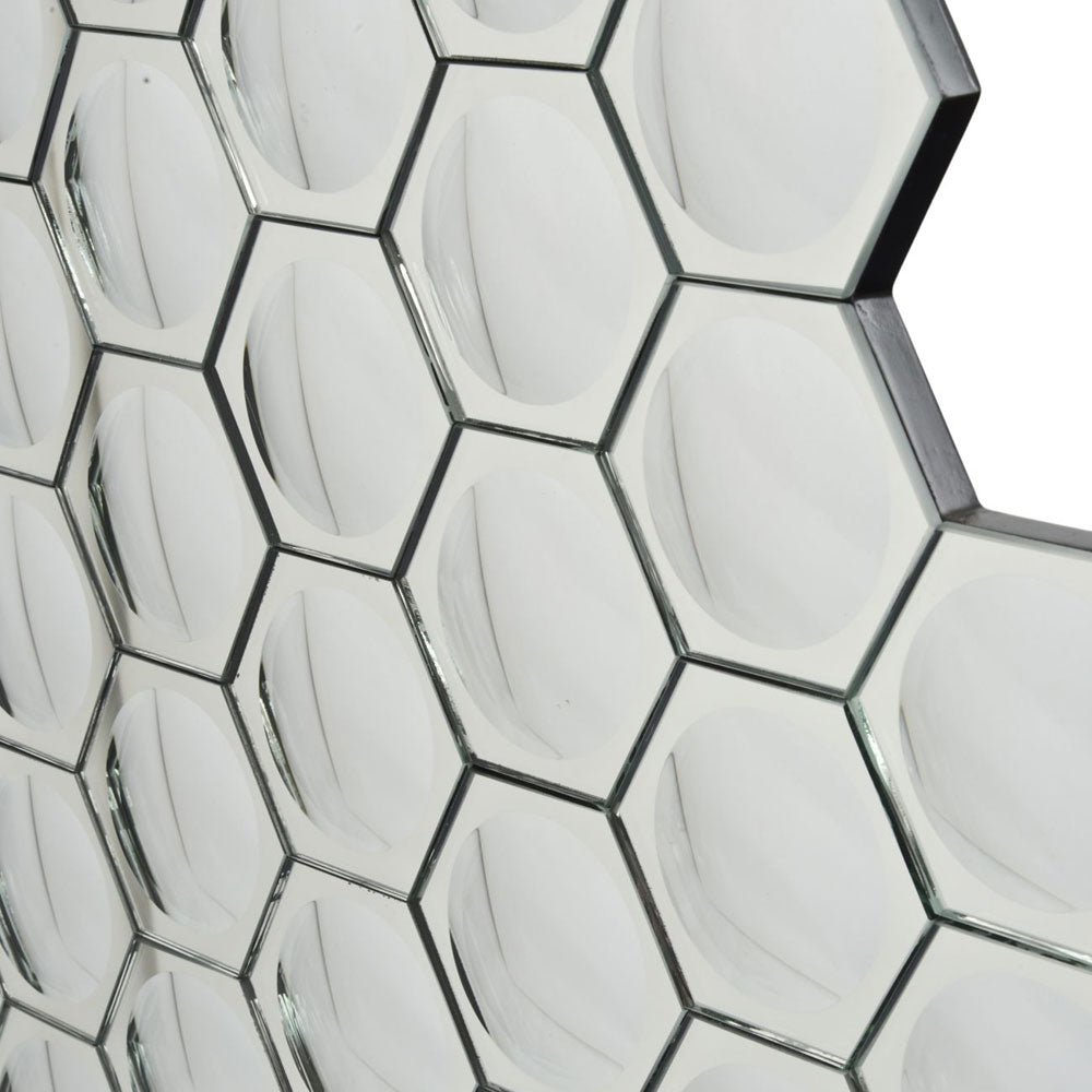 Hexagonal Honeycomb Convex Mirror Wall Art Nicholas John Interiors