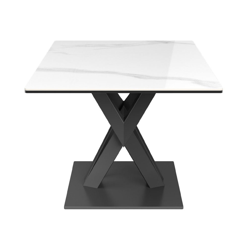 Kaito White Gloss Ceramic Side Table Nicholas John Interiors