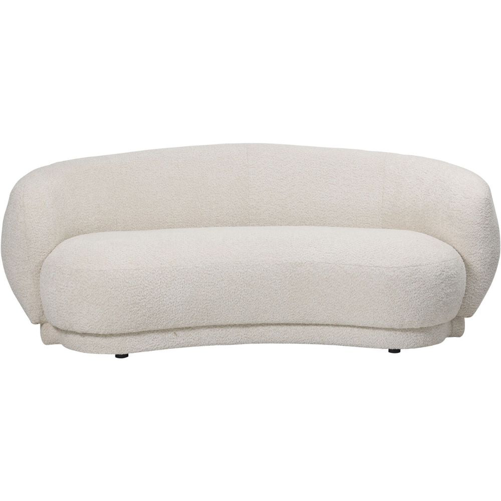 Kason Curved Mini Sofa in Cream Nicholas John Interiors