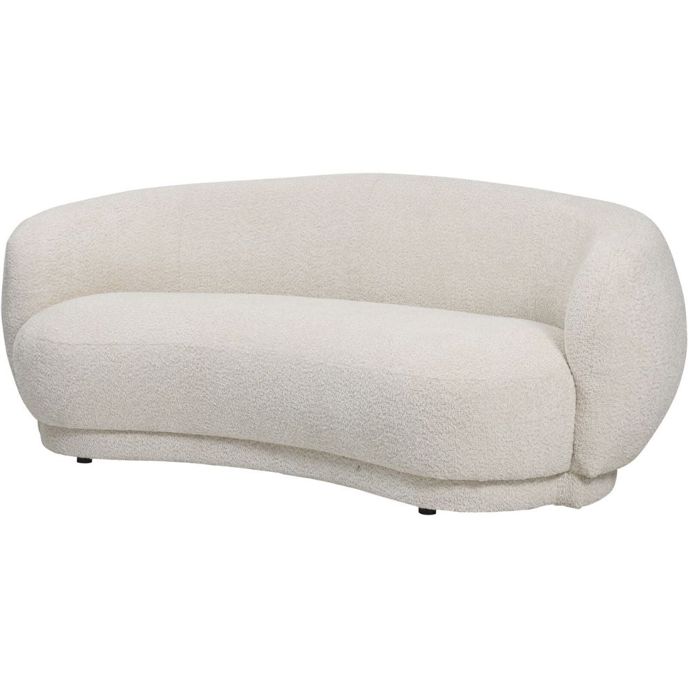 Kason Curved Mini Sofa in Cream Nicholas John Interiors