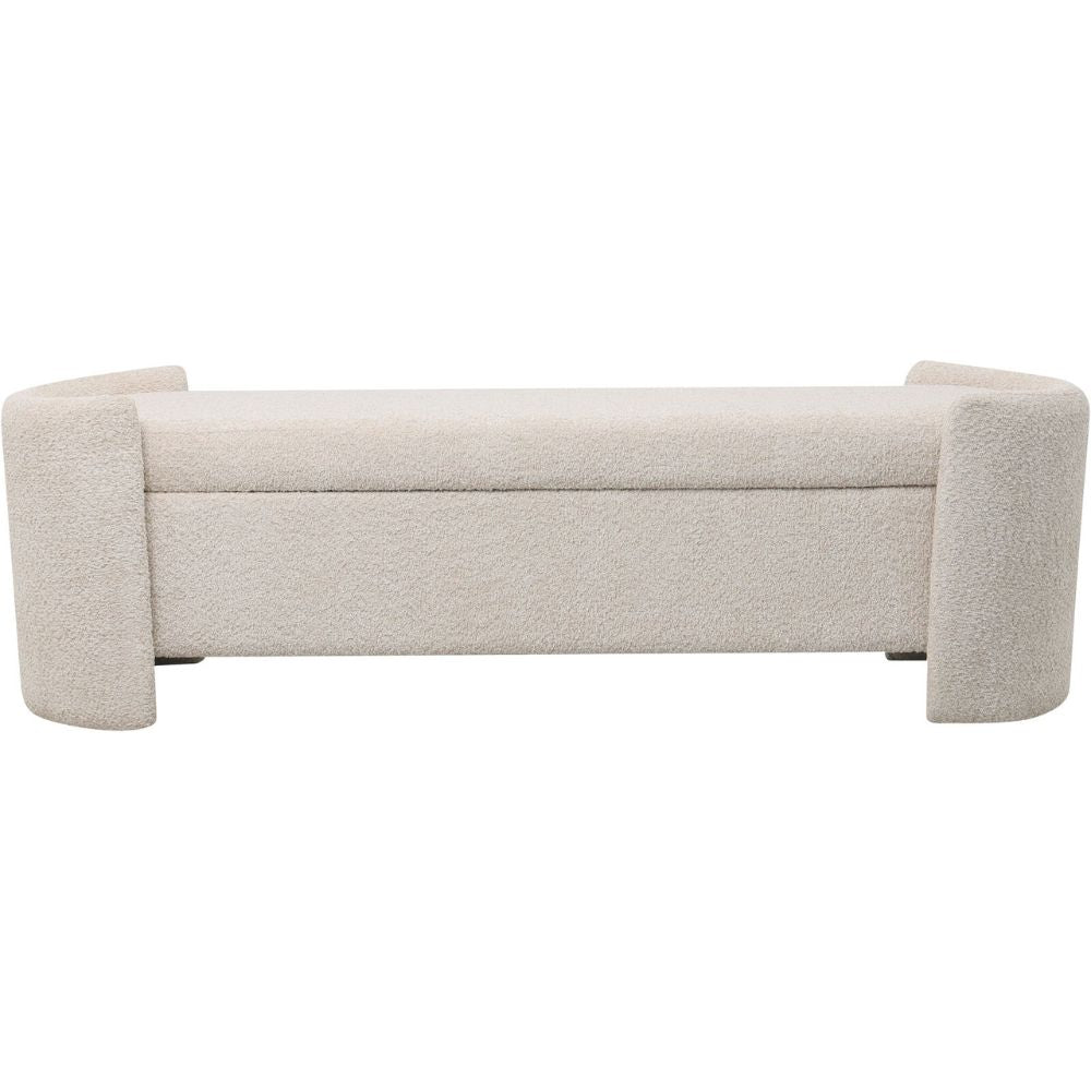 Kason Upholstered Storage Bench in Cream Nicholas John Interiors