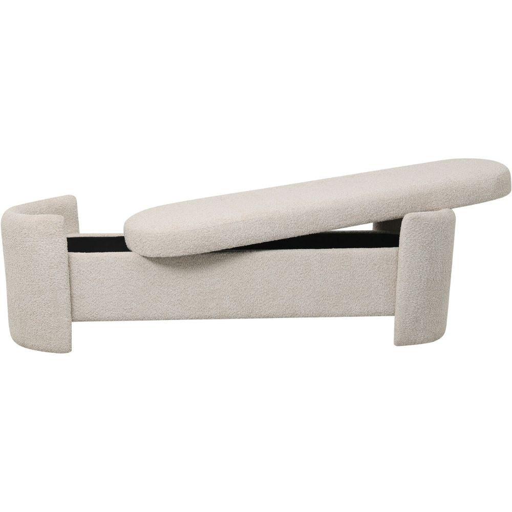 Kason Upholstered Storage Bench in Cream Nicholas John Interiors