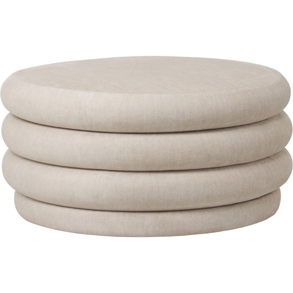 Kason Upholstered Storage Ottoman in Cream Nicholas John Interiors