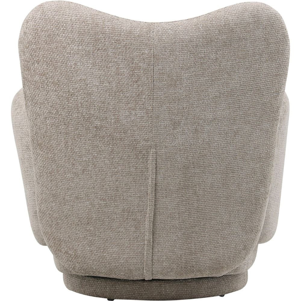 Kason Upholstered Swivel Chair in Mink Nicholas John Interiors