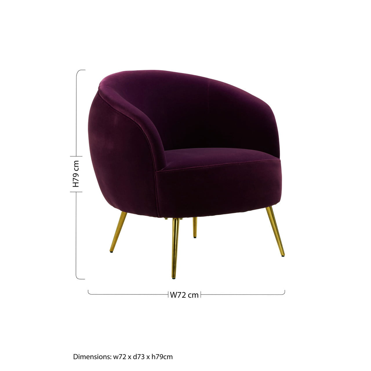 Lalita Purple Velvet Armchair Nicholas John Interiors