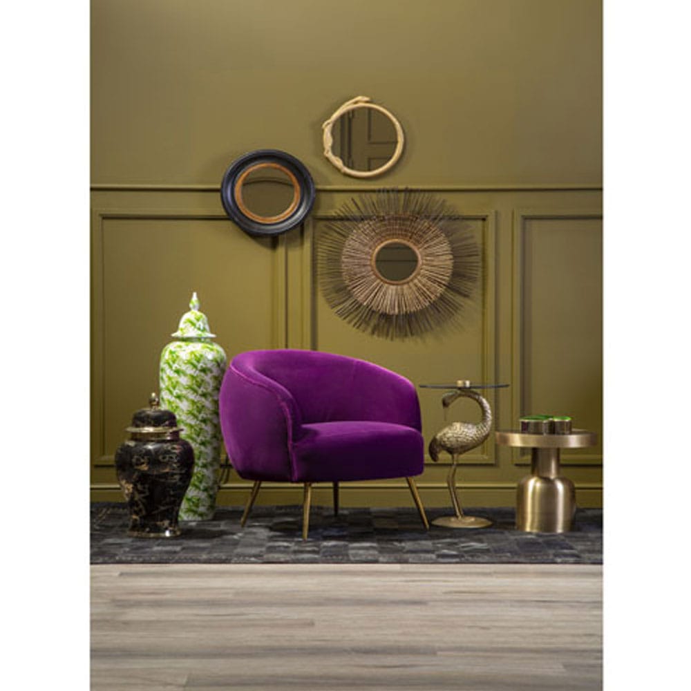 Lalita Purple Velvet Armchair Nicholas John Interiors