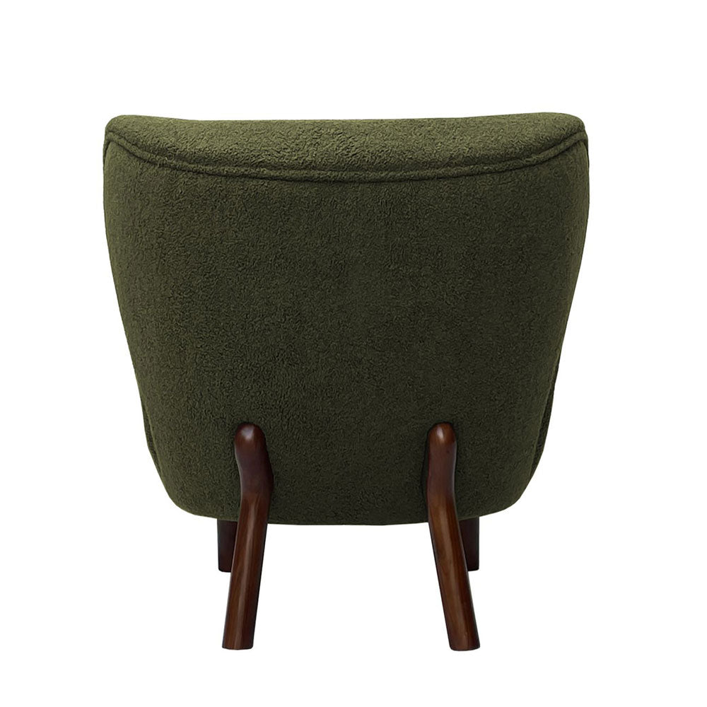 Landon Wingback Occasional Chair Hunter Green Boucle Nicholas John Interiors