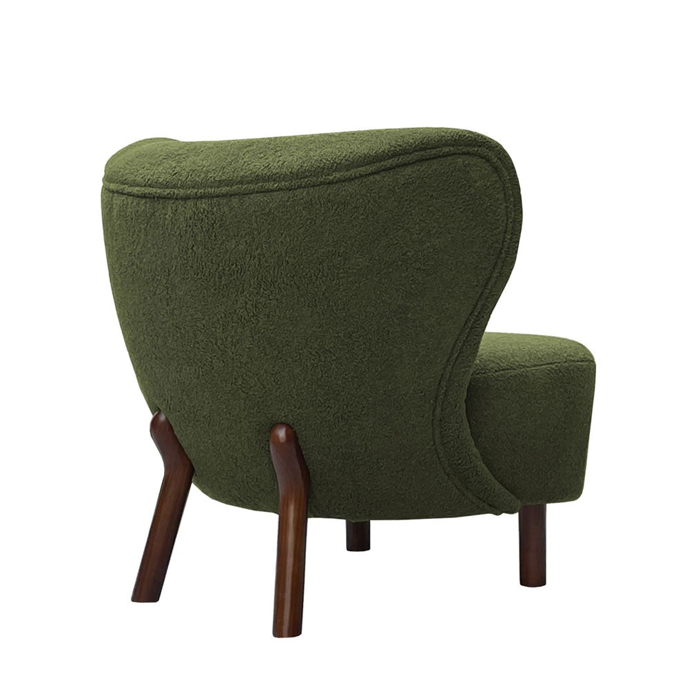 Landon Wingback Occasional Chair Hunter Green Boucle Nicholas John Interiors