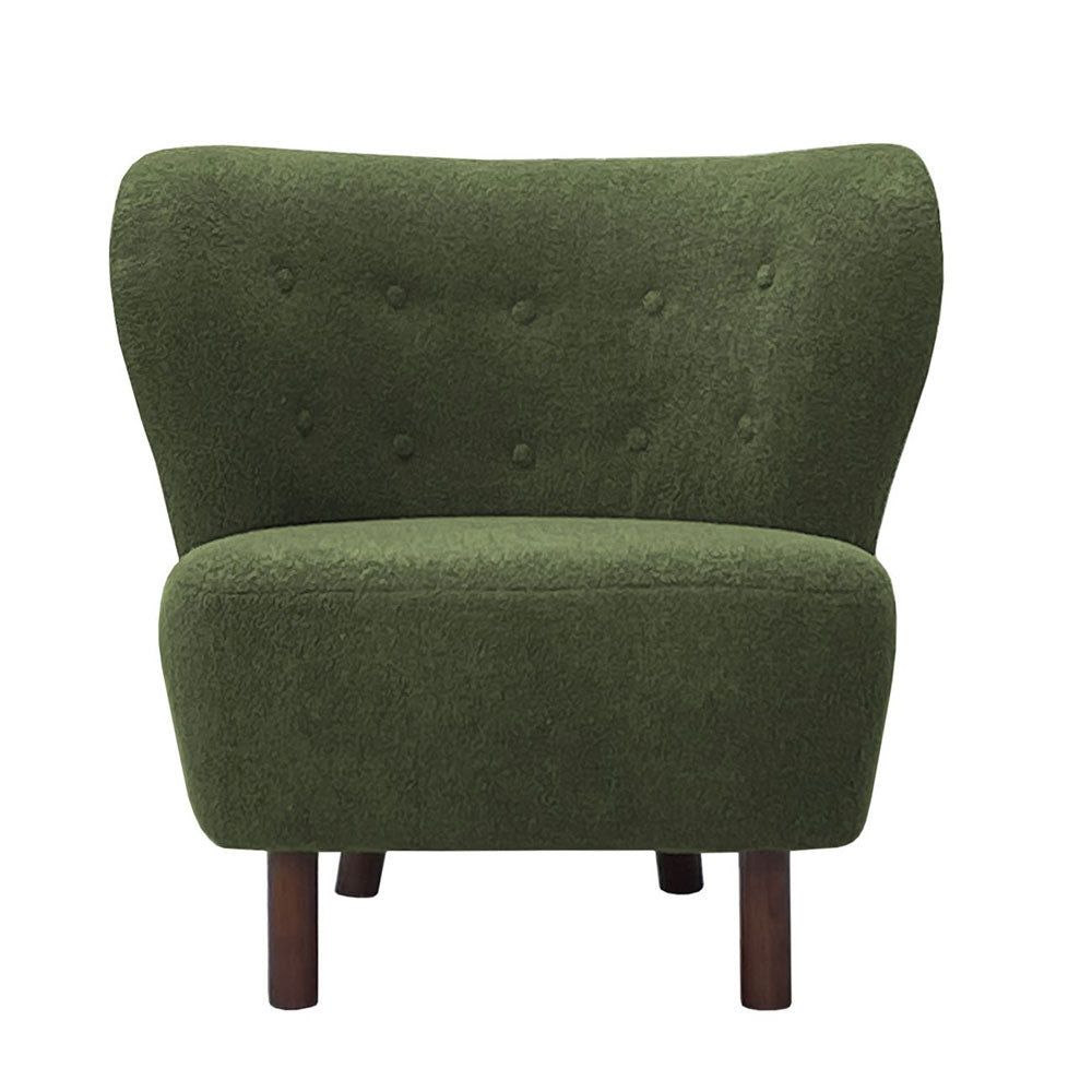 Landon Wingback Occasional Chair Hunter Green Boucle Nicholas John Interiors