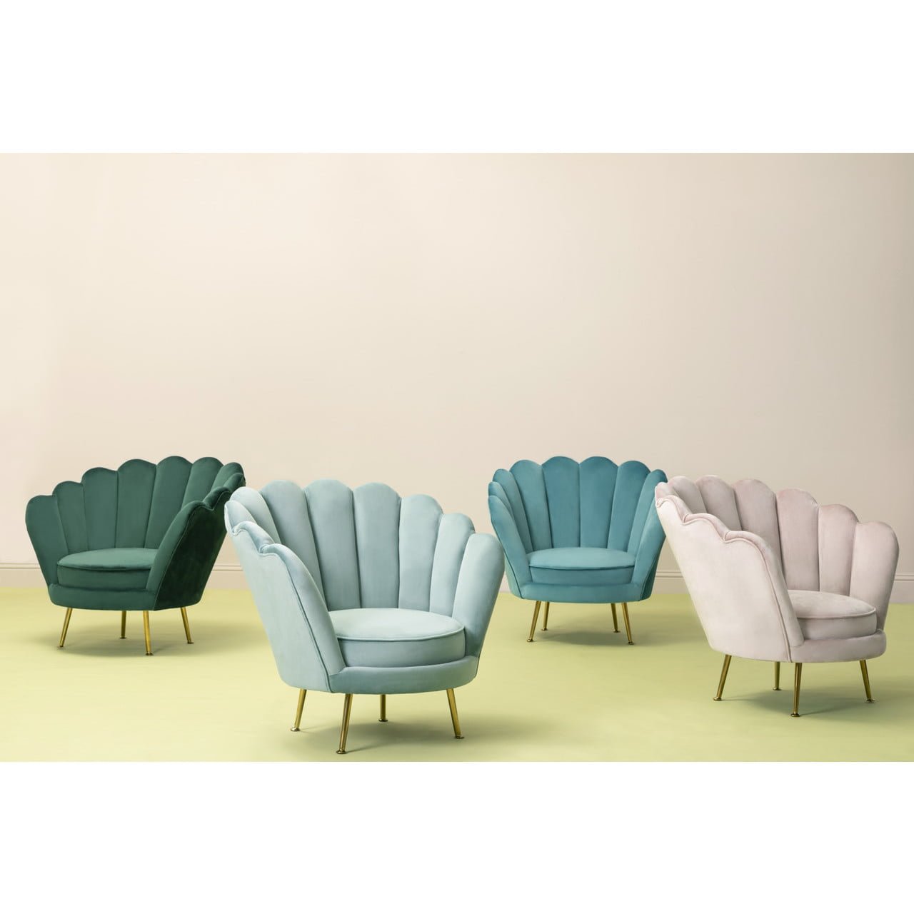 Lara Blue Scalloped Chair Nicholas John Interiors