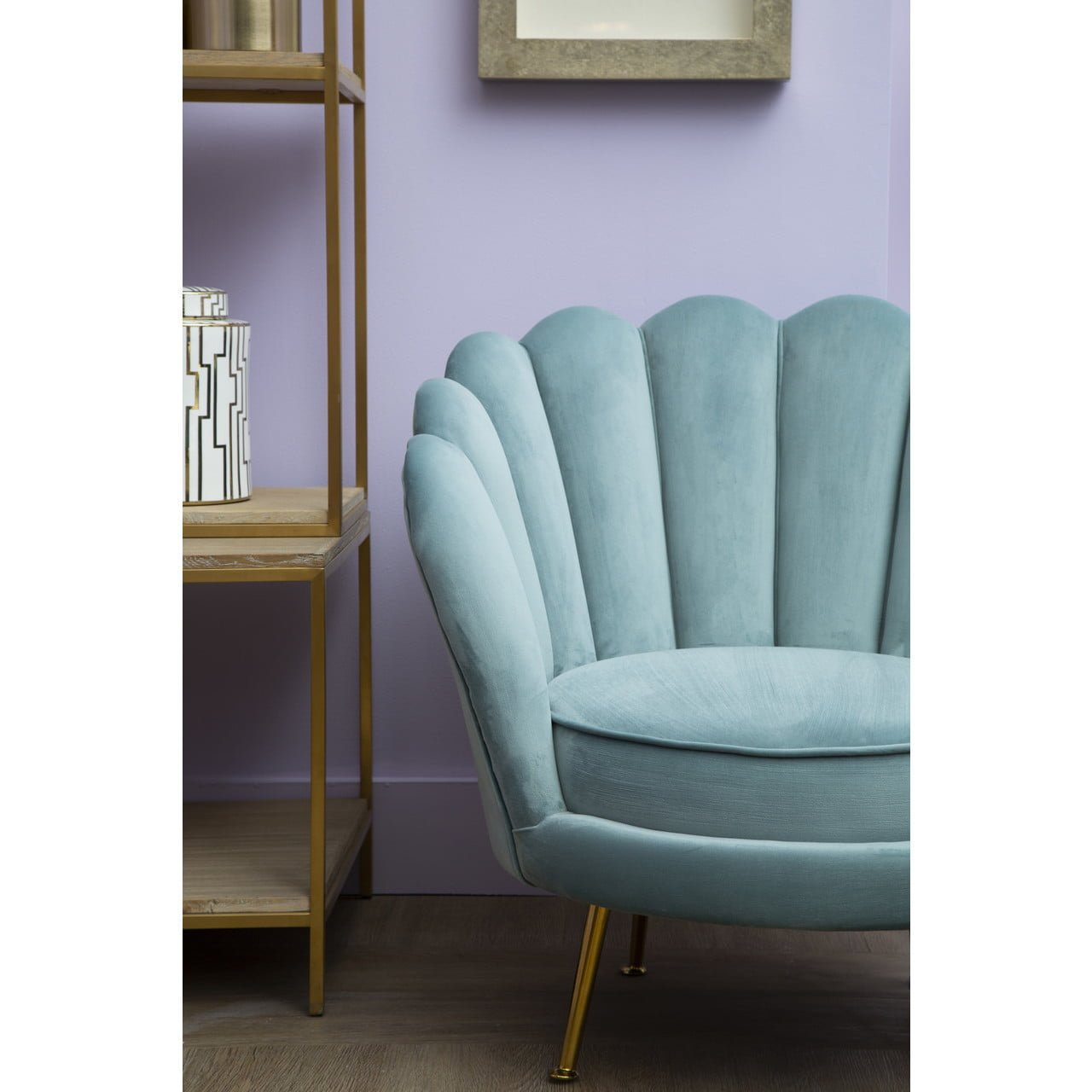 Lara Blue Scalloped Chair Nicholas John Interiors