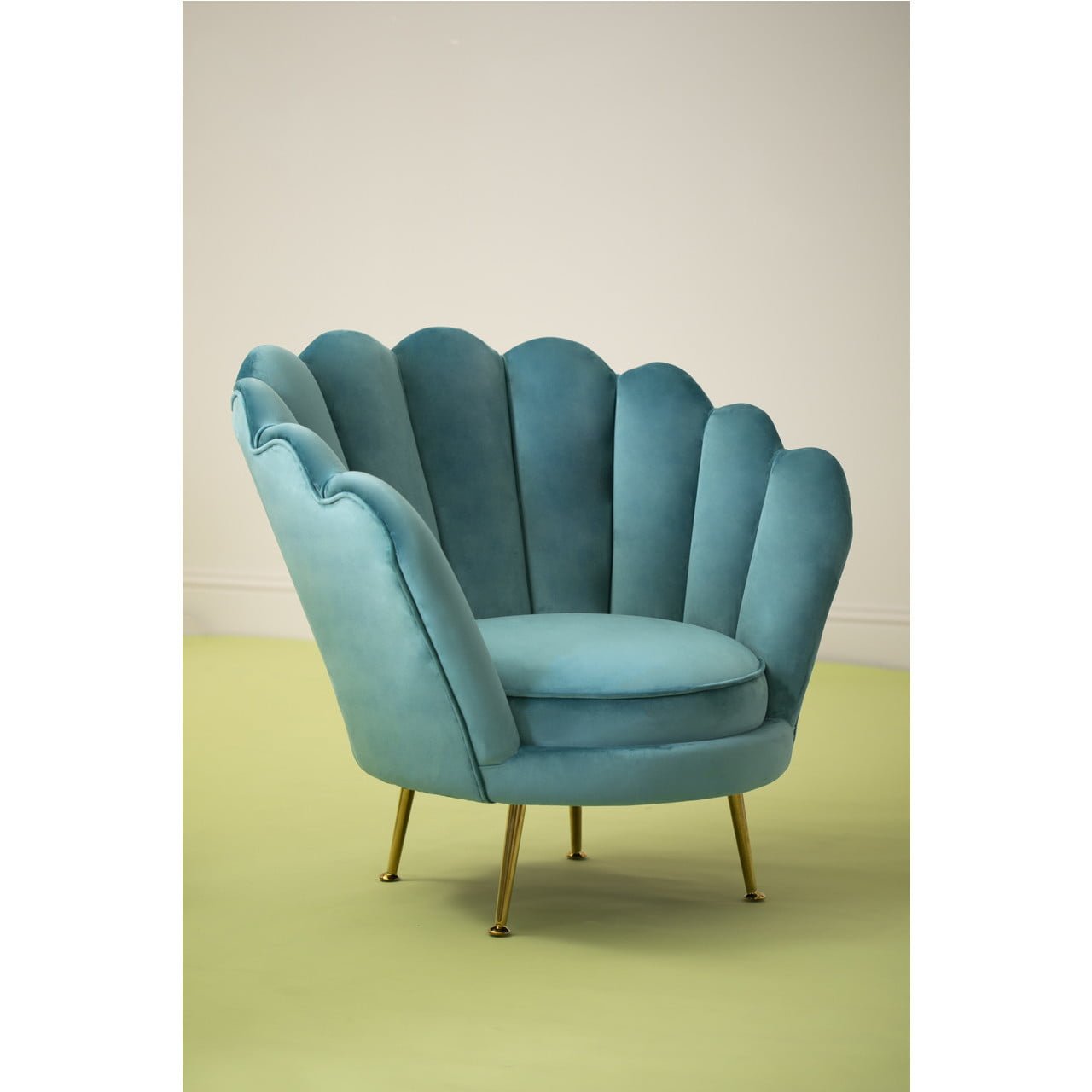 Lara Blue Scalloped Chair Nicholas John Interiors