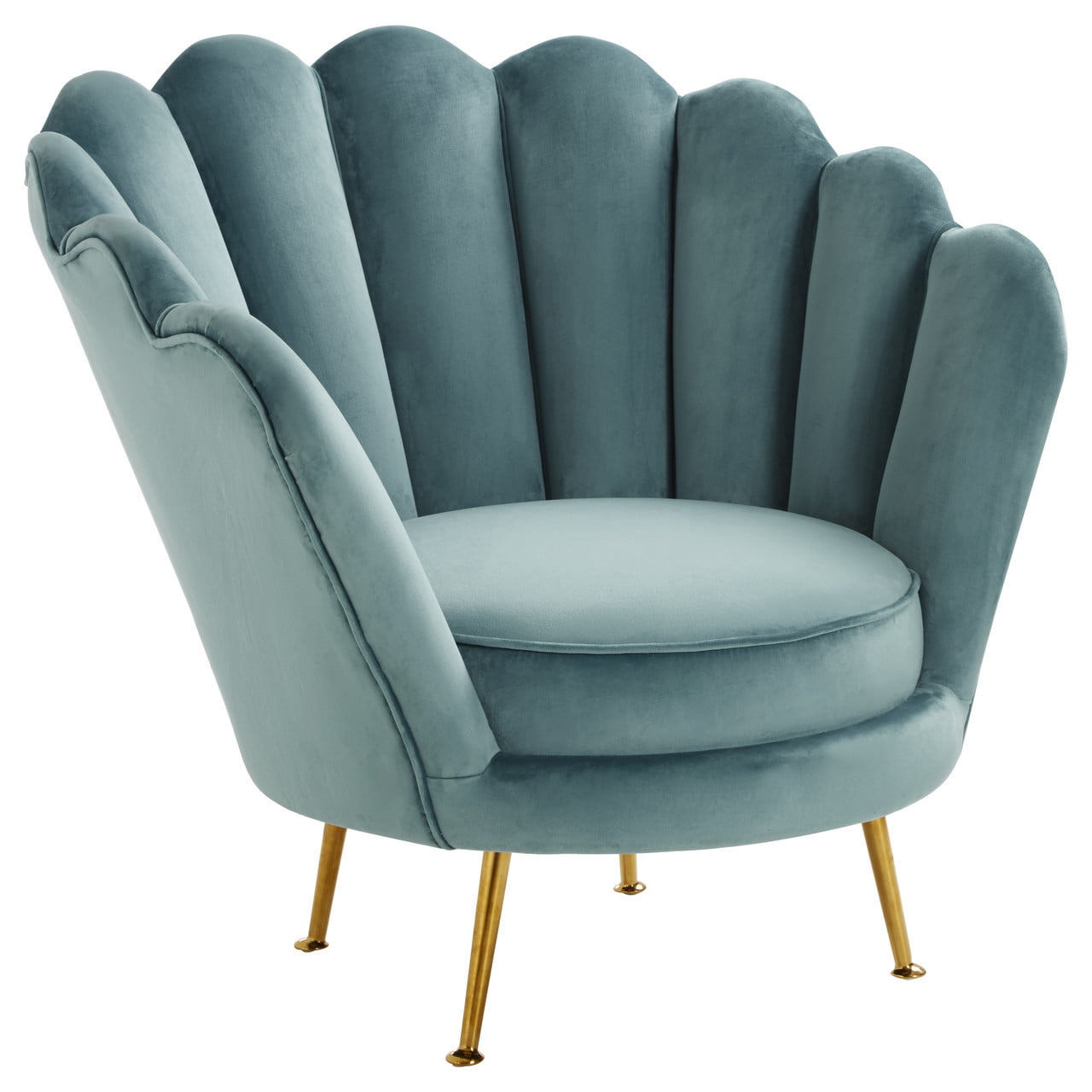 Lara Blue Scalloped Chair Nicholas John Interiors