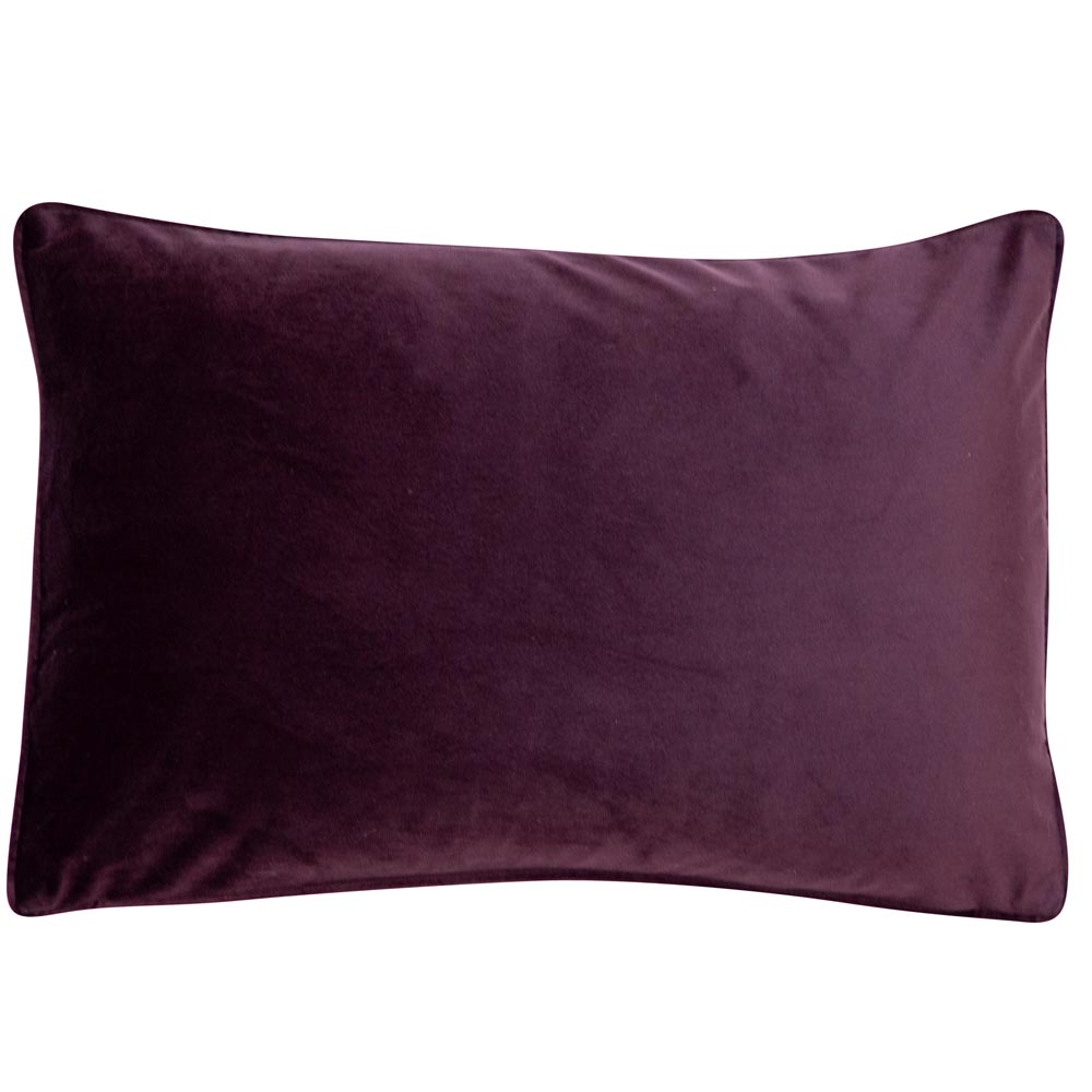 Malini Luxe Rectangle Aubergine Cushion Nicholas John Interiors