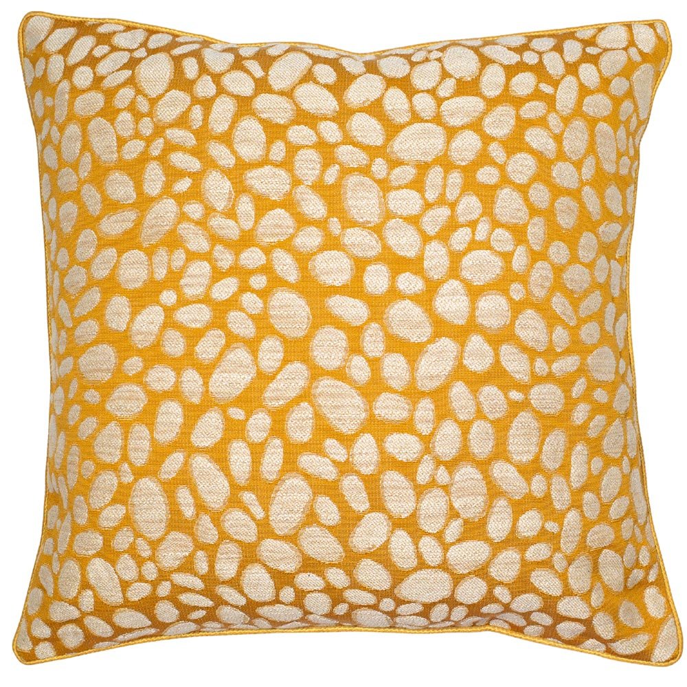 Malini Pebbles Mustard Cushion Nicholas John Interiors