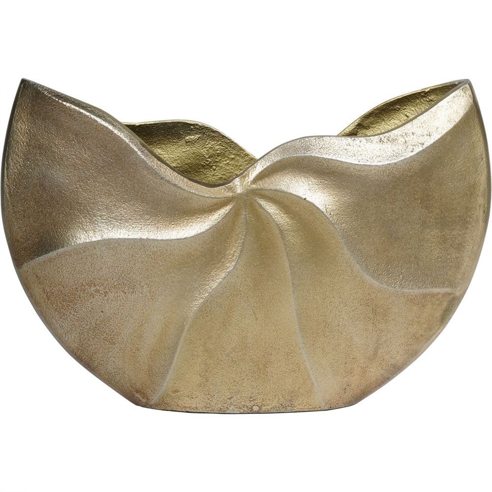 Marusia Cast Aluminium Swirl Texture Vase Nicholas John Interiors