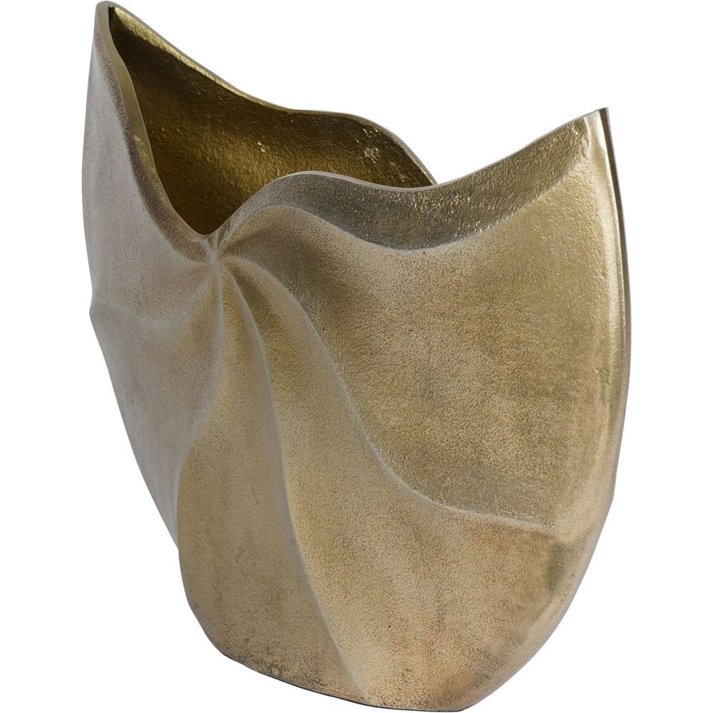 Marusia Cast Aluminium Swirl Texture Vase Nicholas John Interiors