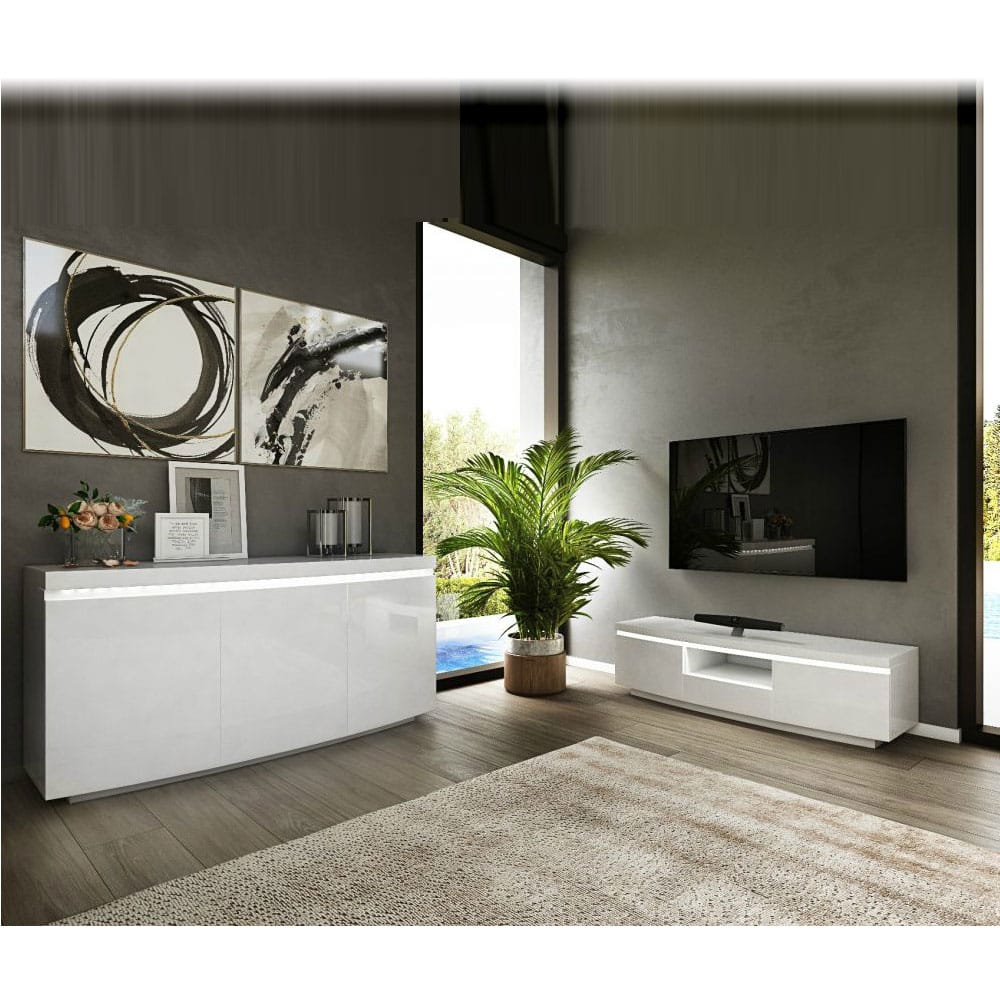 Milan Entertainment Unit with LED Nicholas John Interiors